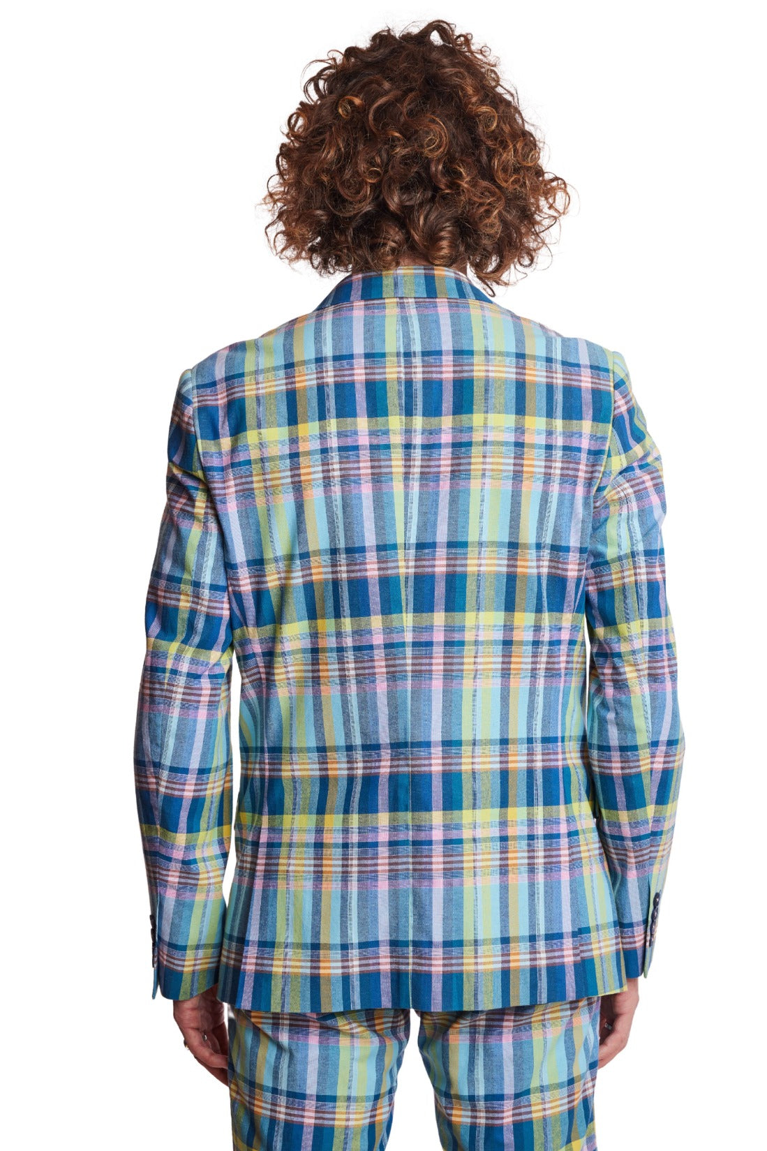 Dover Notch Jacket - slim - Pink Yellow Madras