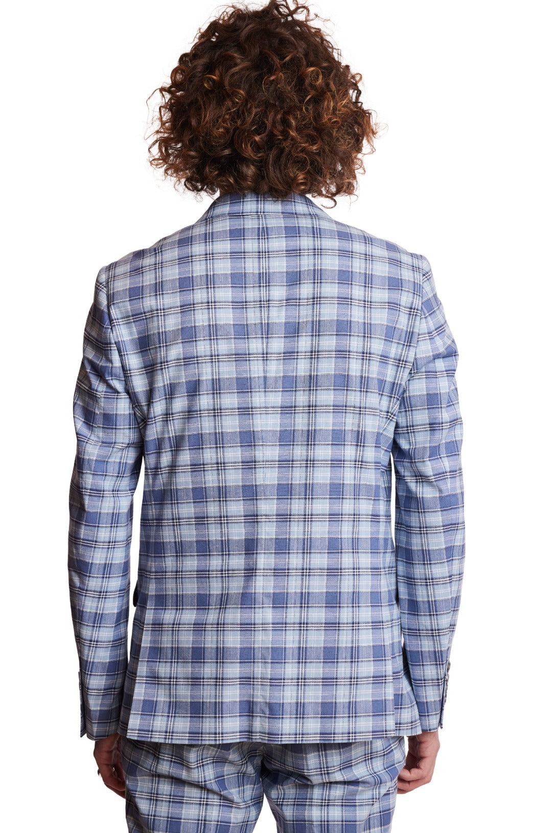Dover Notch Jacket - slim - Blue Madras Check