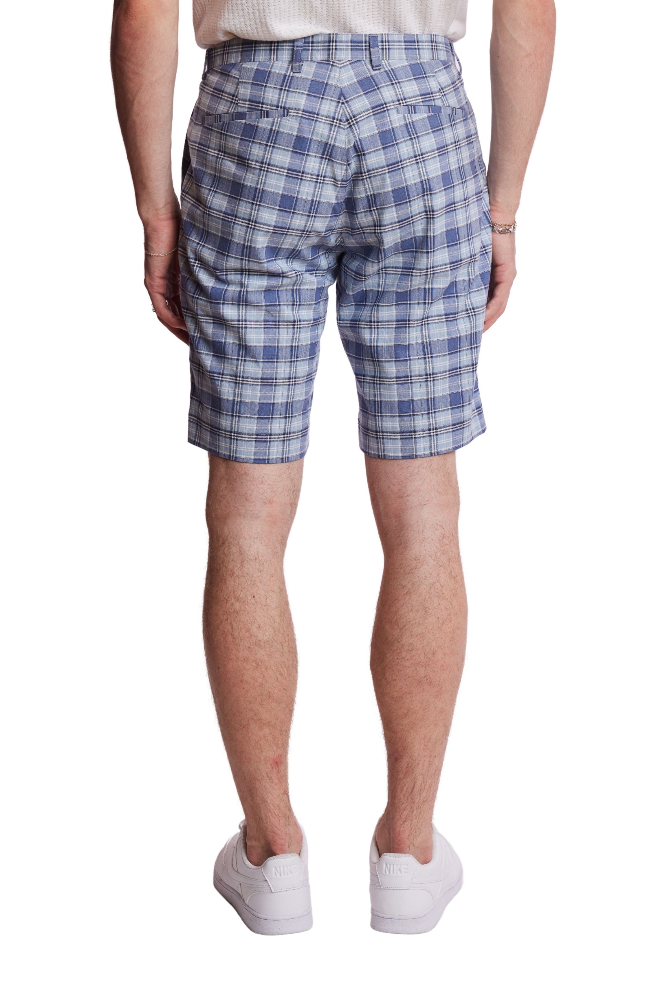 Felix Shorts - slim - Blue Madras Check