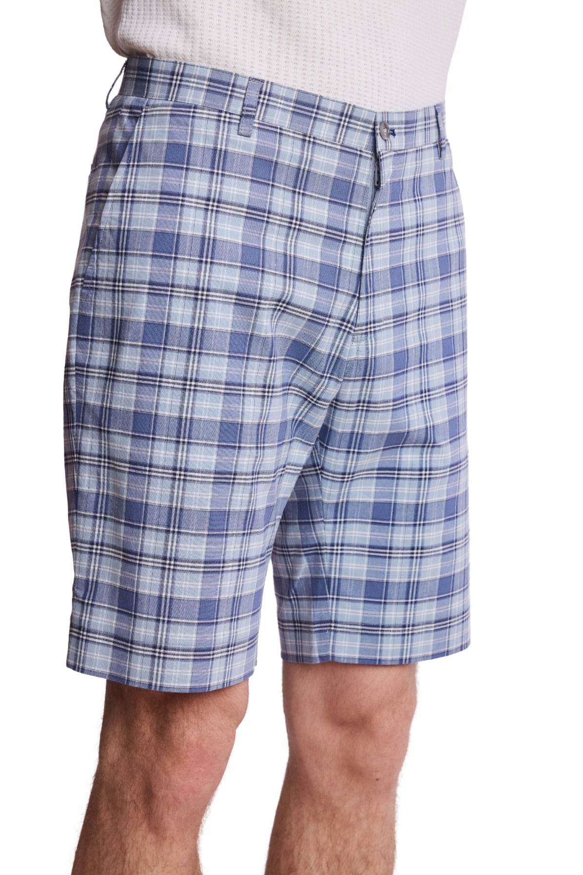 Felix Shorts - slim - Blue Madras Check
