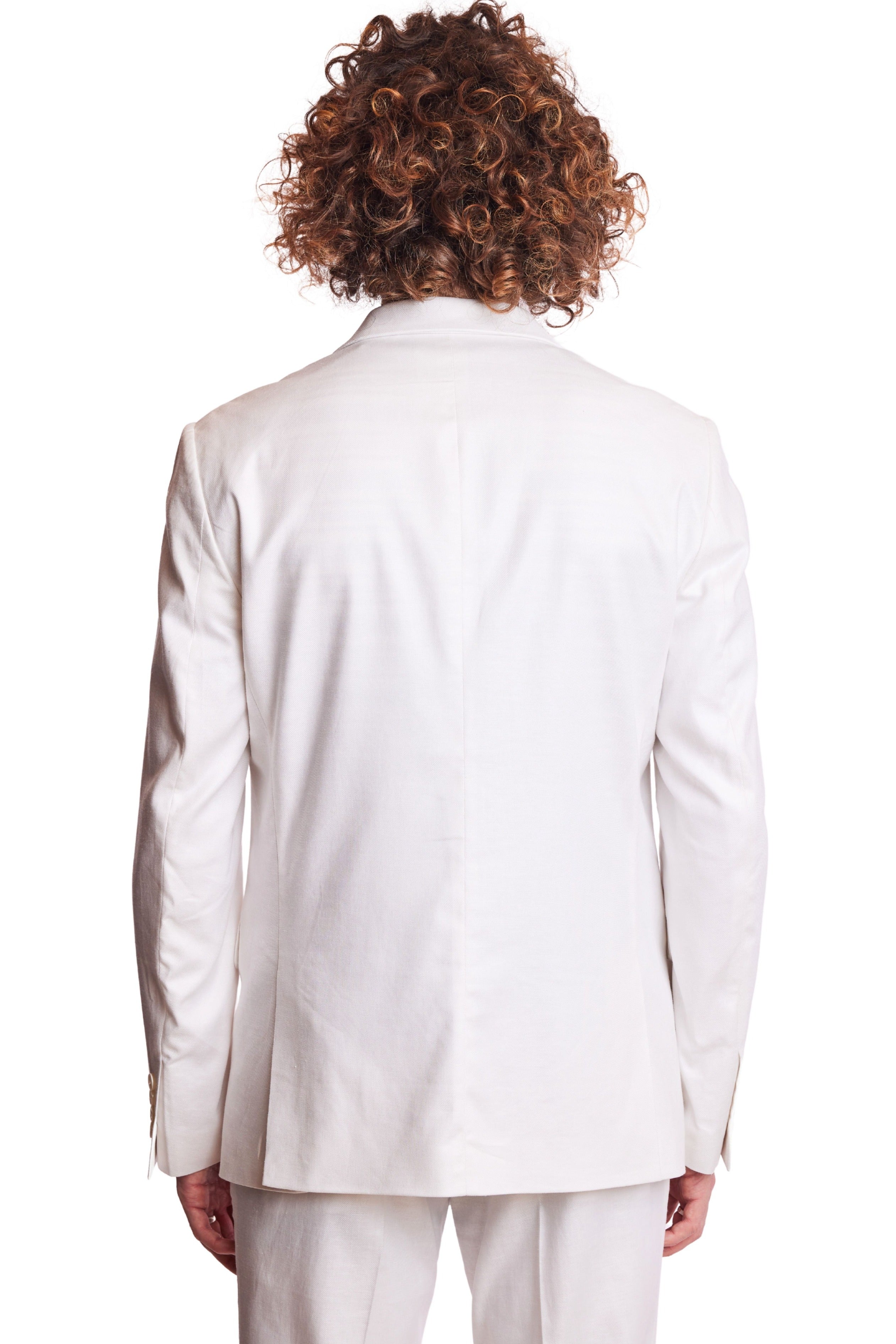 Dover Notch Jacket - slim - White Linen