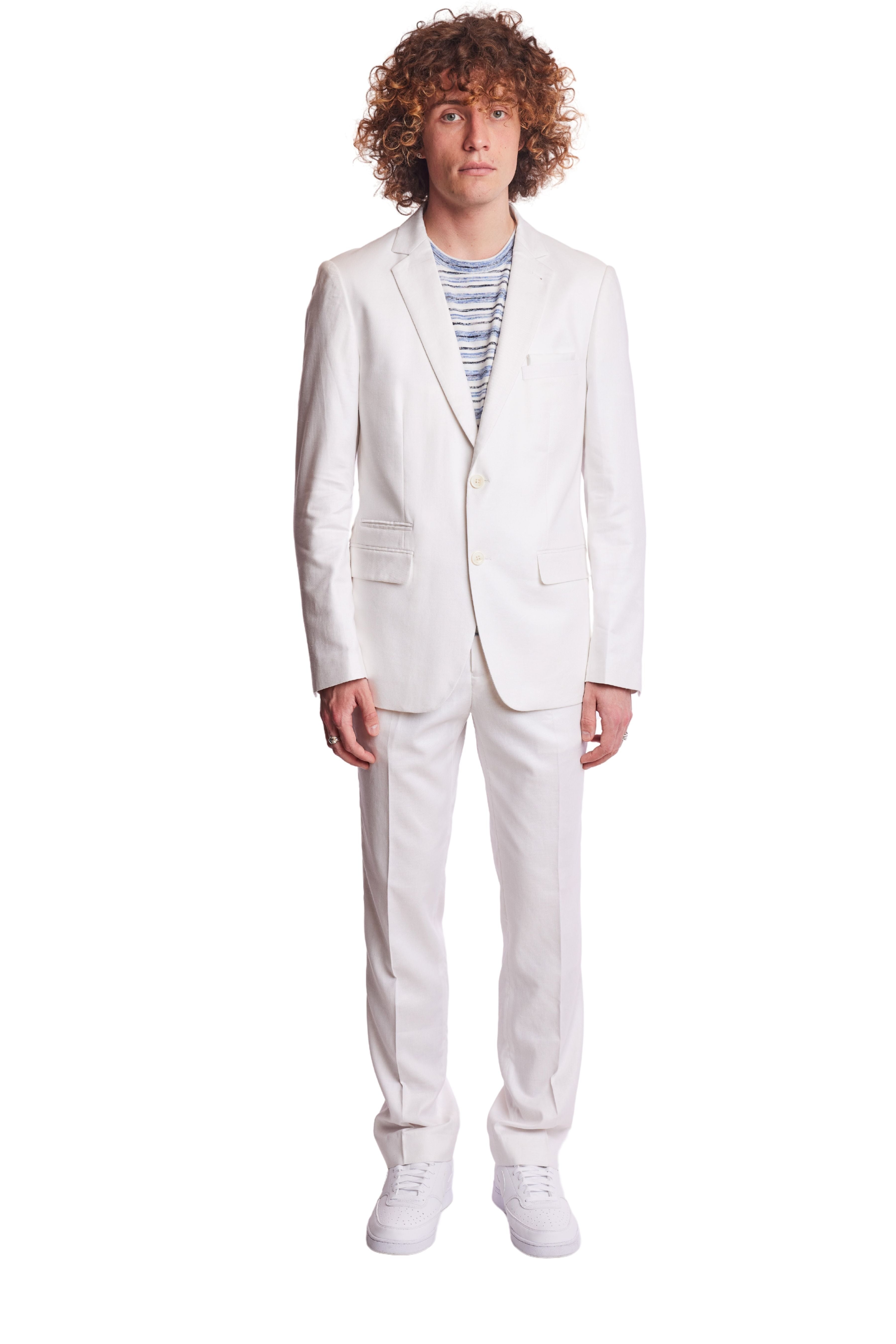 Dover Notch Jacket - slim - White Linen