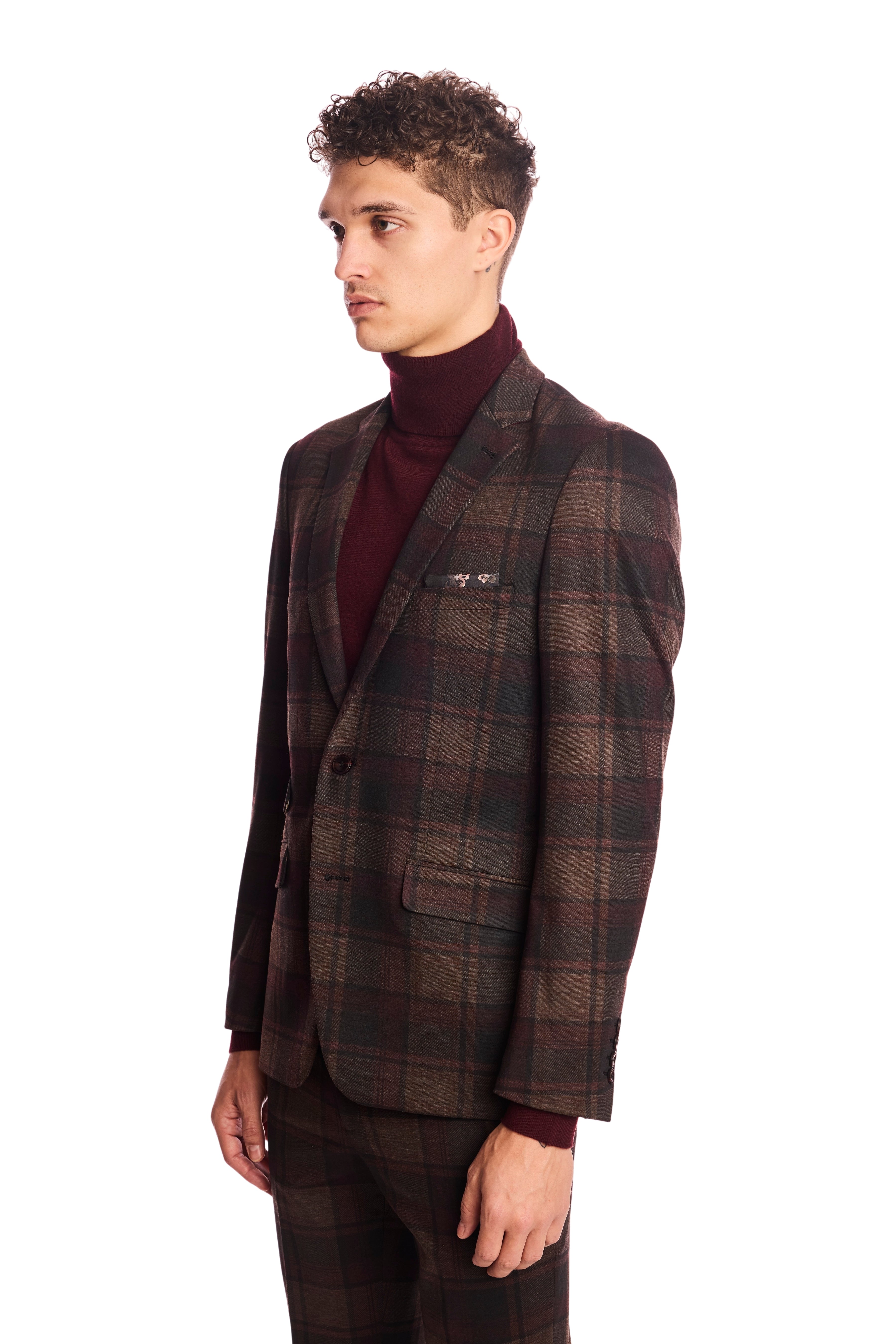 Dover Notch Jacket - slim - Boysenberry Plaid
