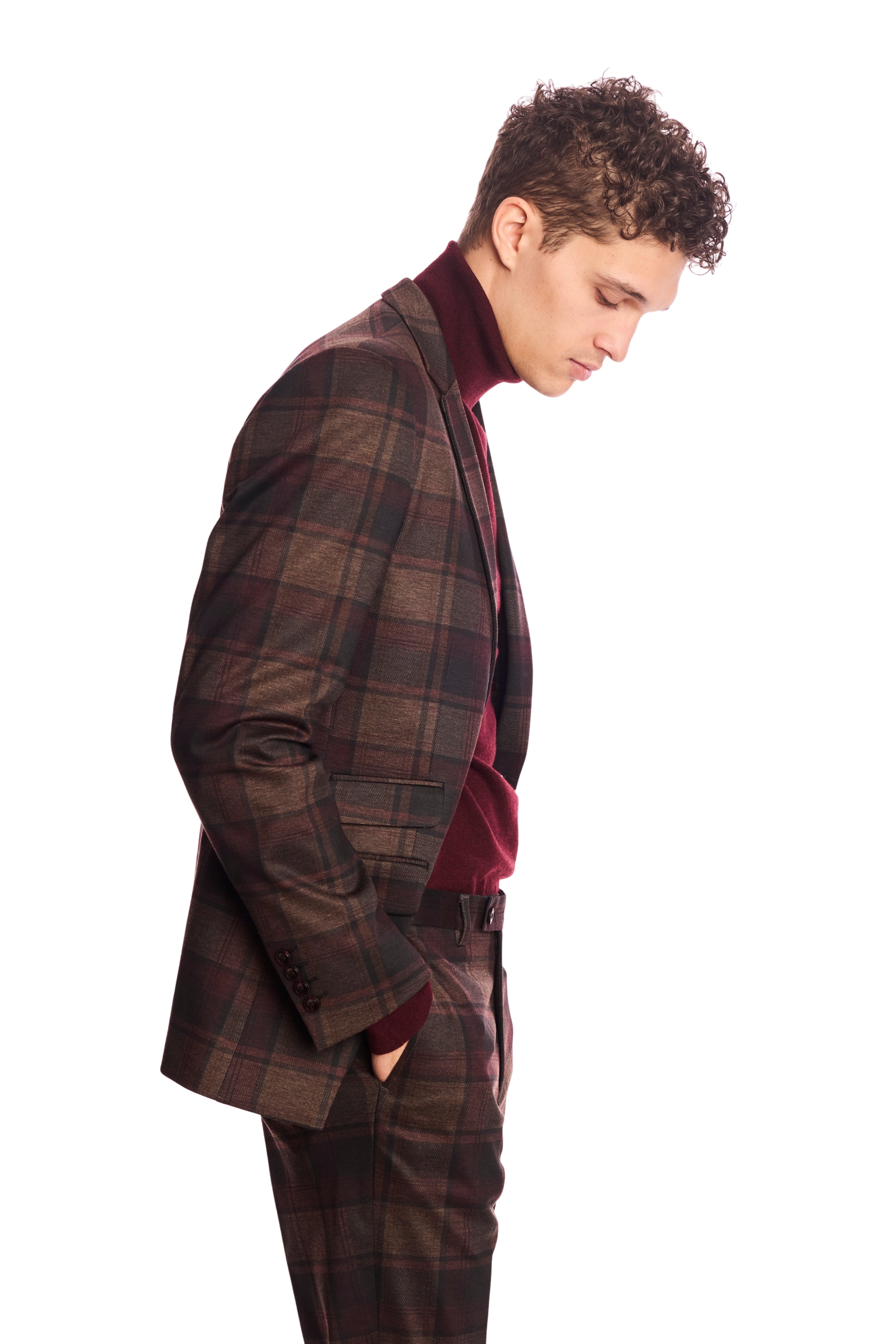 Dover Notch Jacket - slim - Boysenberry Plaid