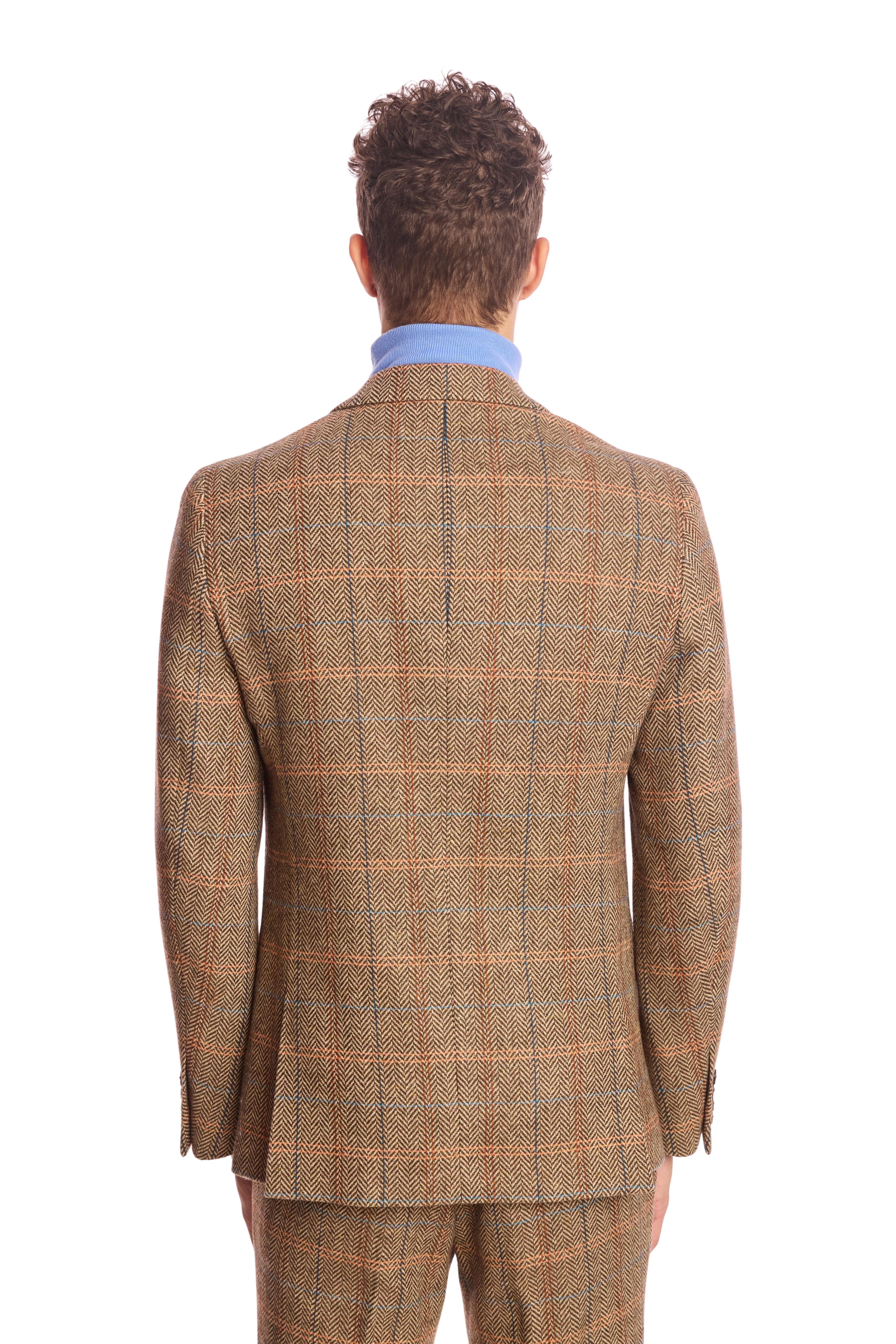 Dover Notch Jacket - slim - Brown Orange Multi Herringbone