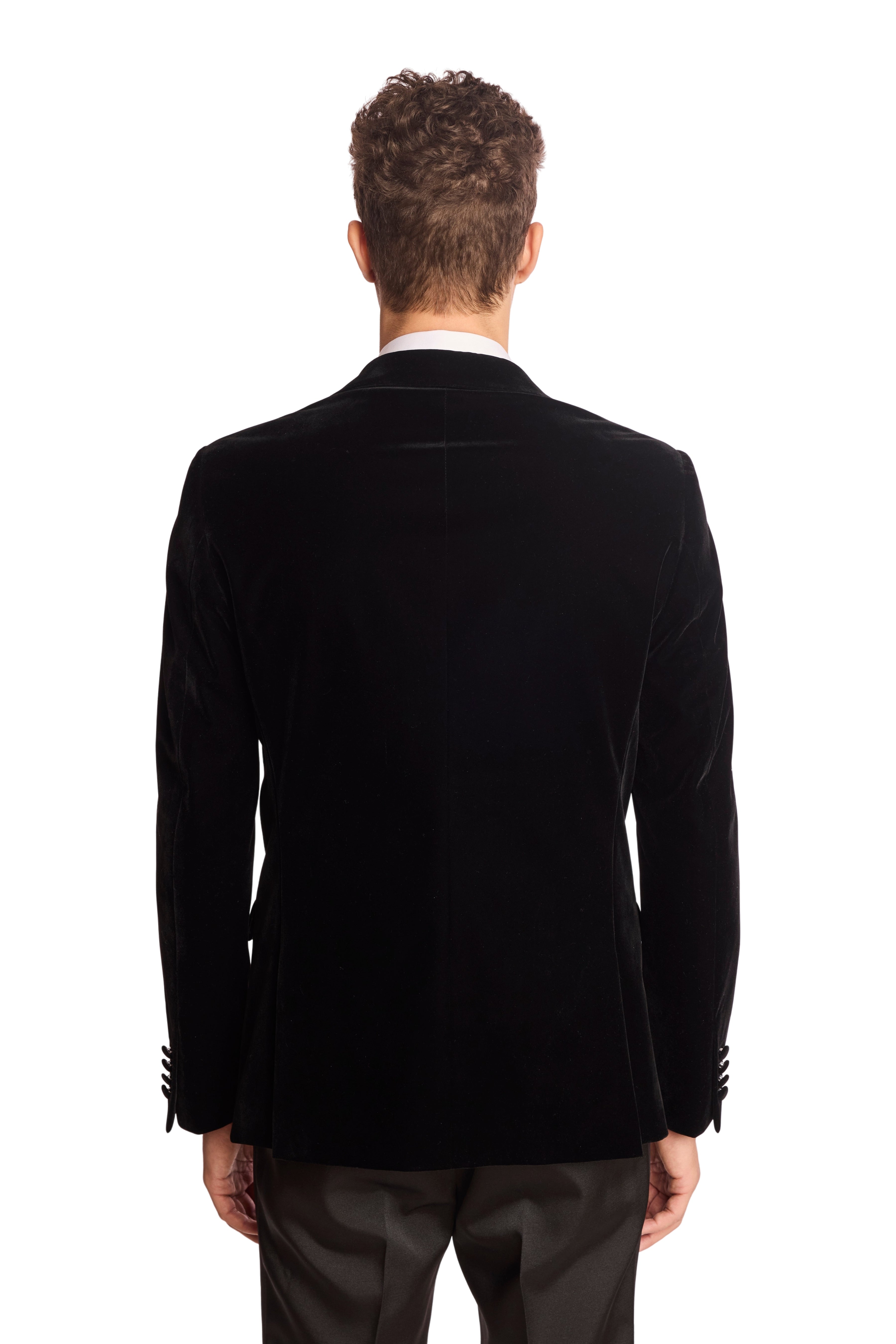 Kyle Big Peak Tux Jacket - slim - Black Velvet