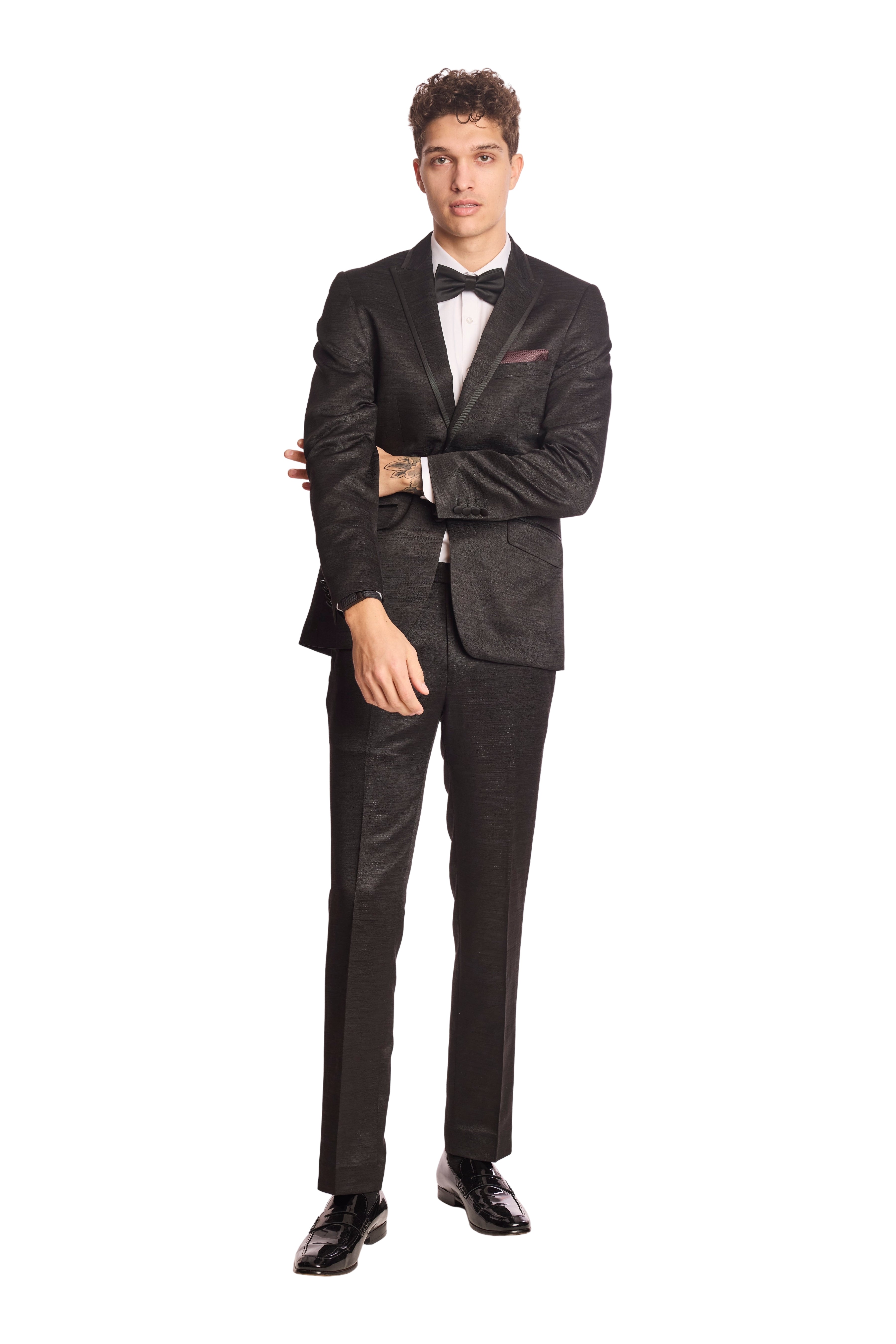Grosvenor Peak Tux Jacket - slim - Black Jacquard