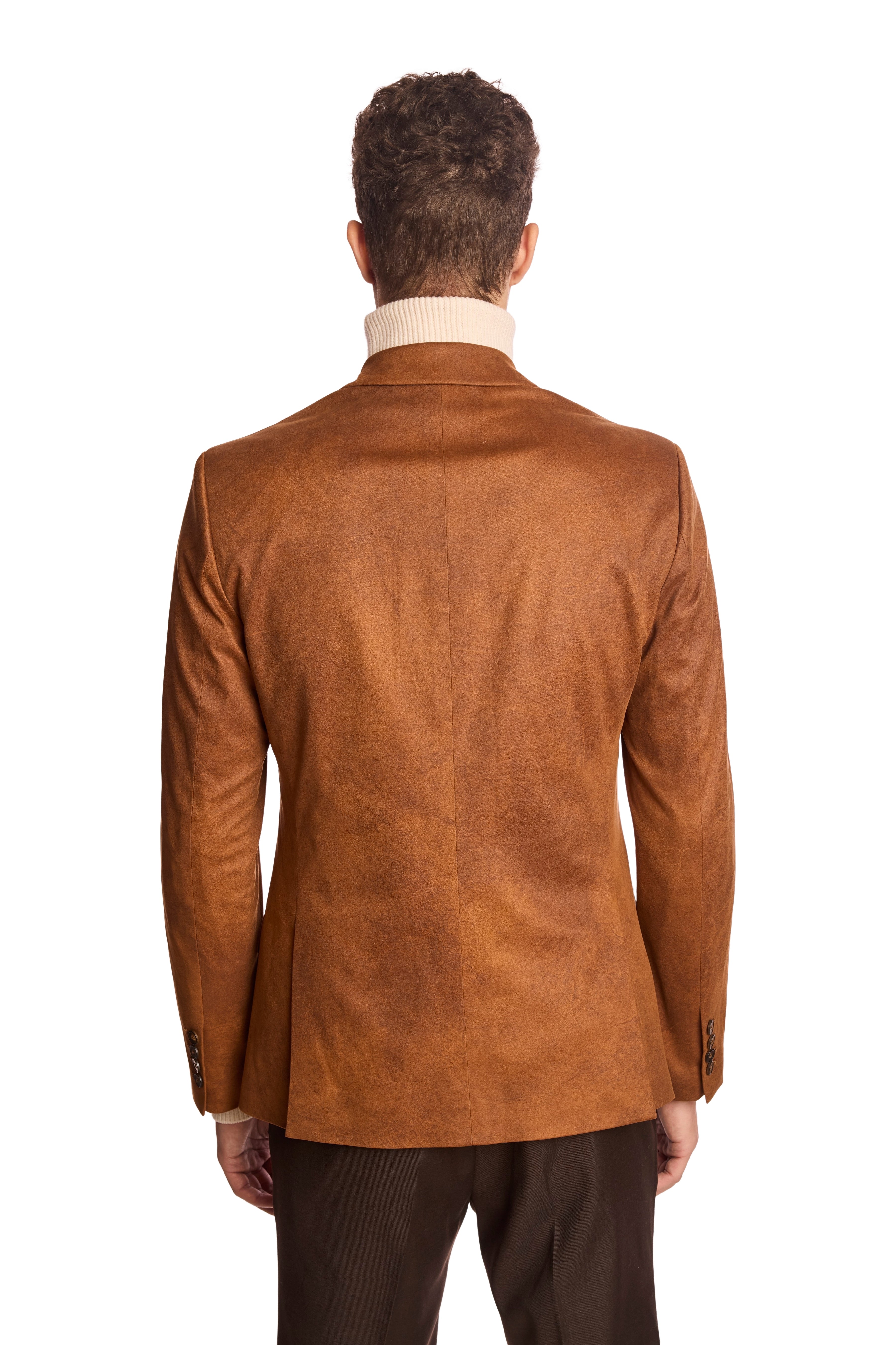 Notch Sports Jacket - Brown Caramel Vegan Leather