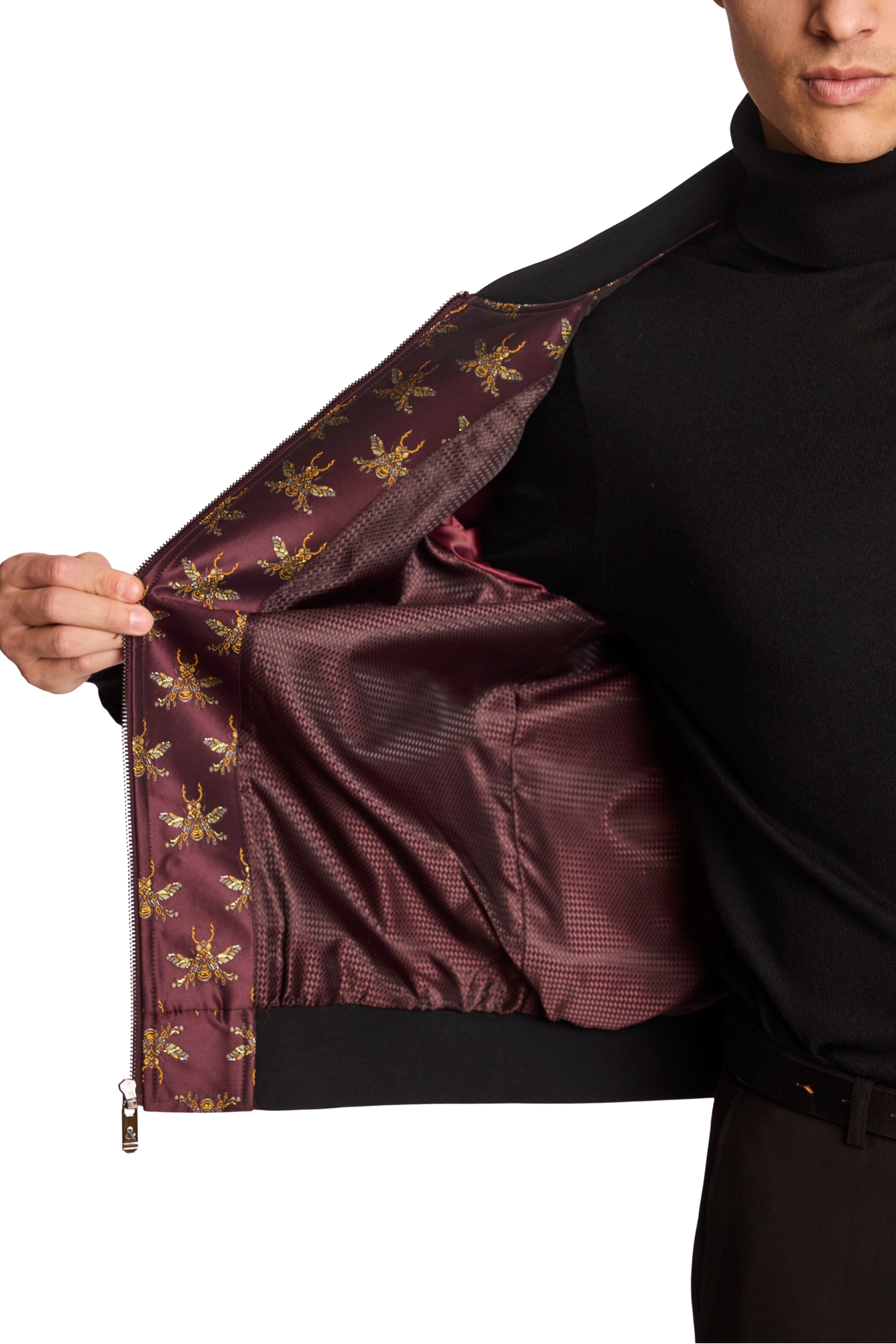 Hyde Bomber Jacket - Cherry Lacquer Bee