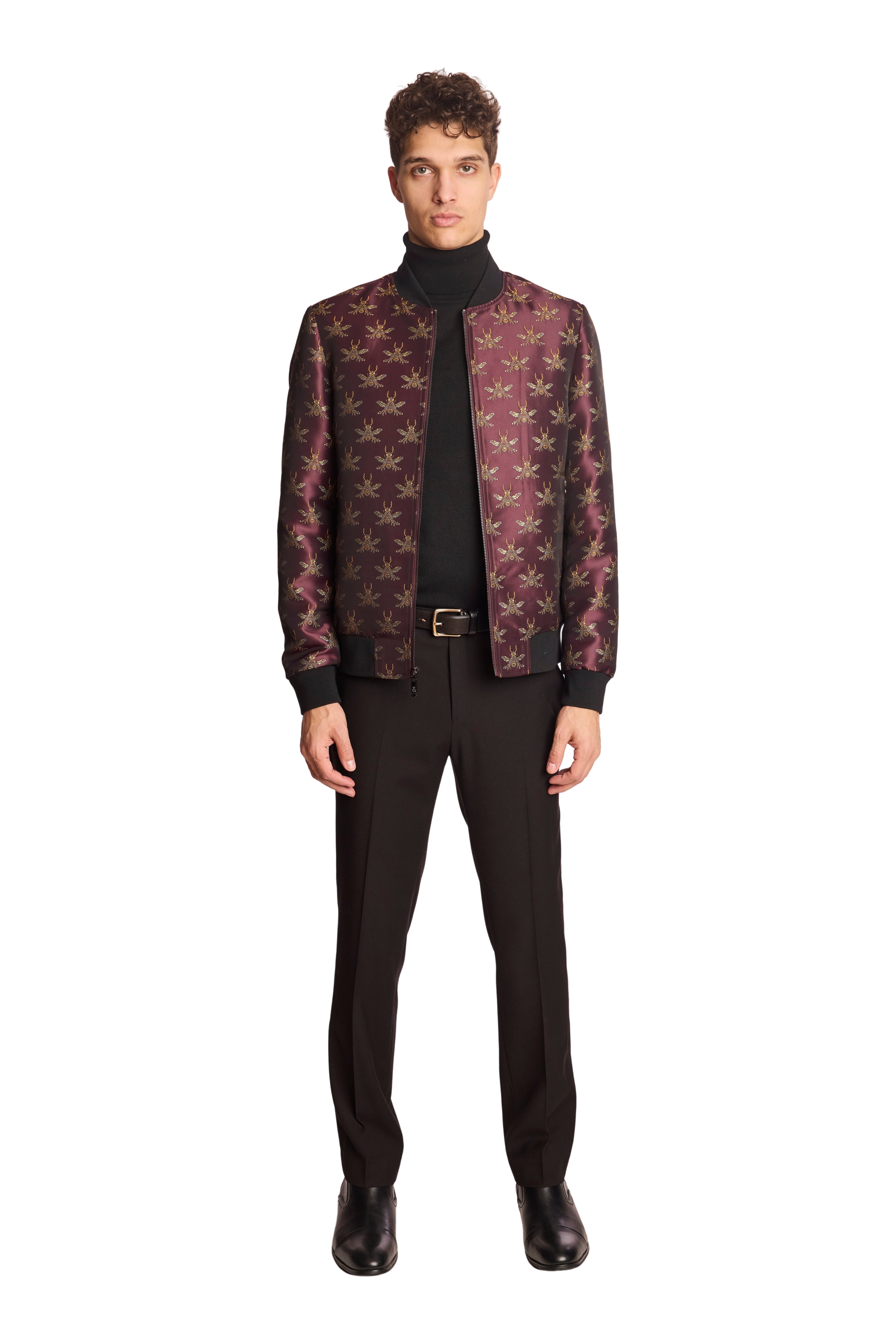 Hyde Bomber Jacket - Cherry Lacquer Bee