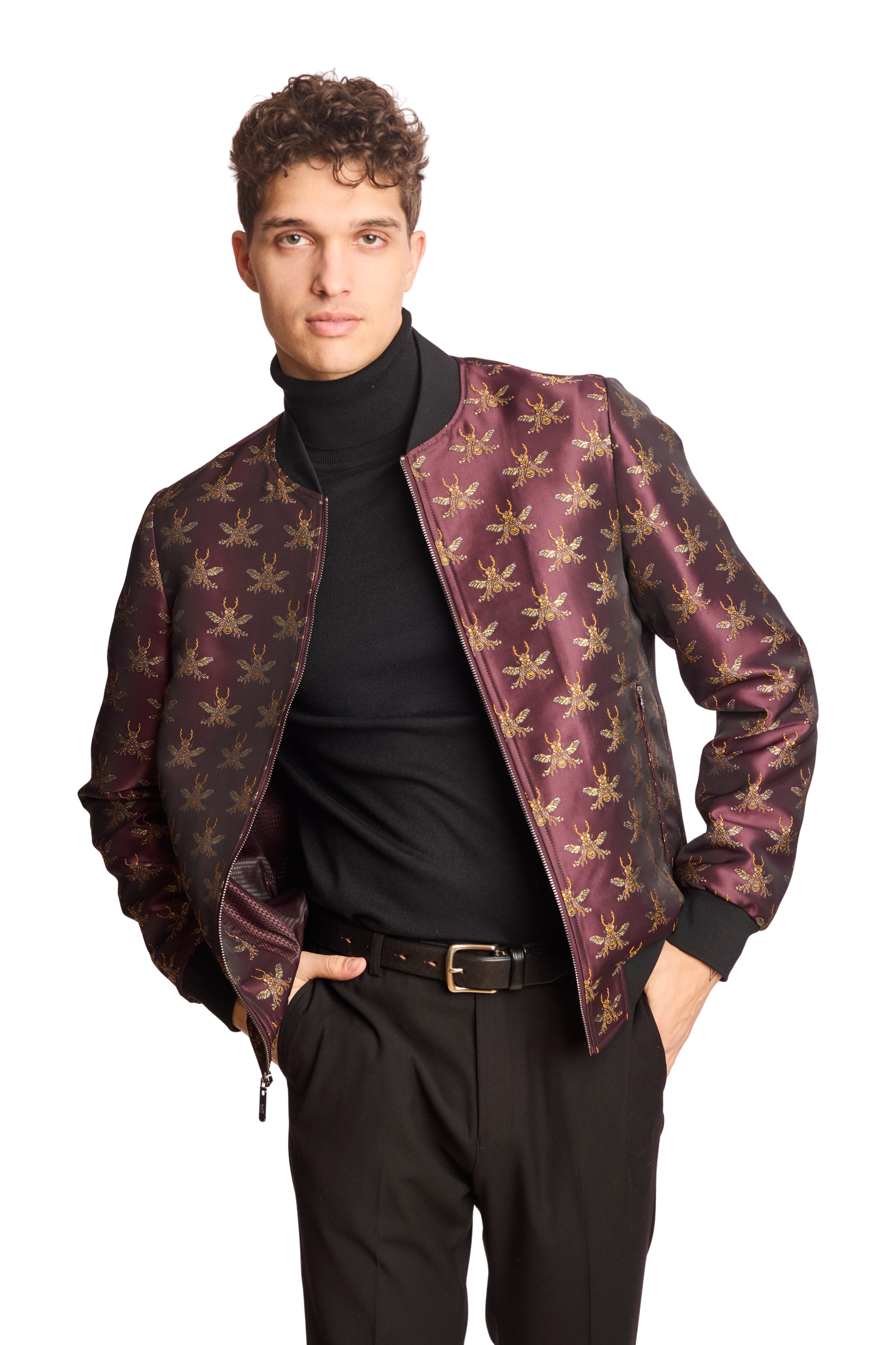 Hyde Bomber Jacket - Cherry Lacquer Bee