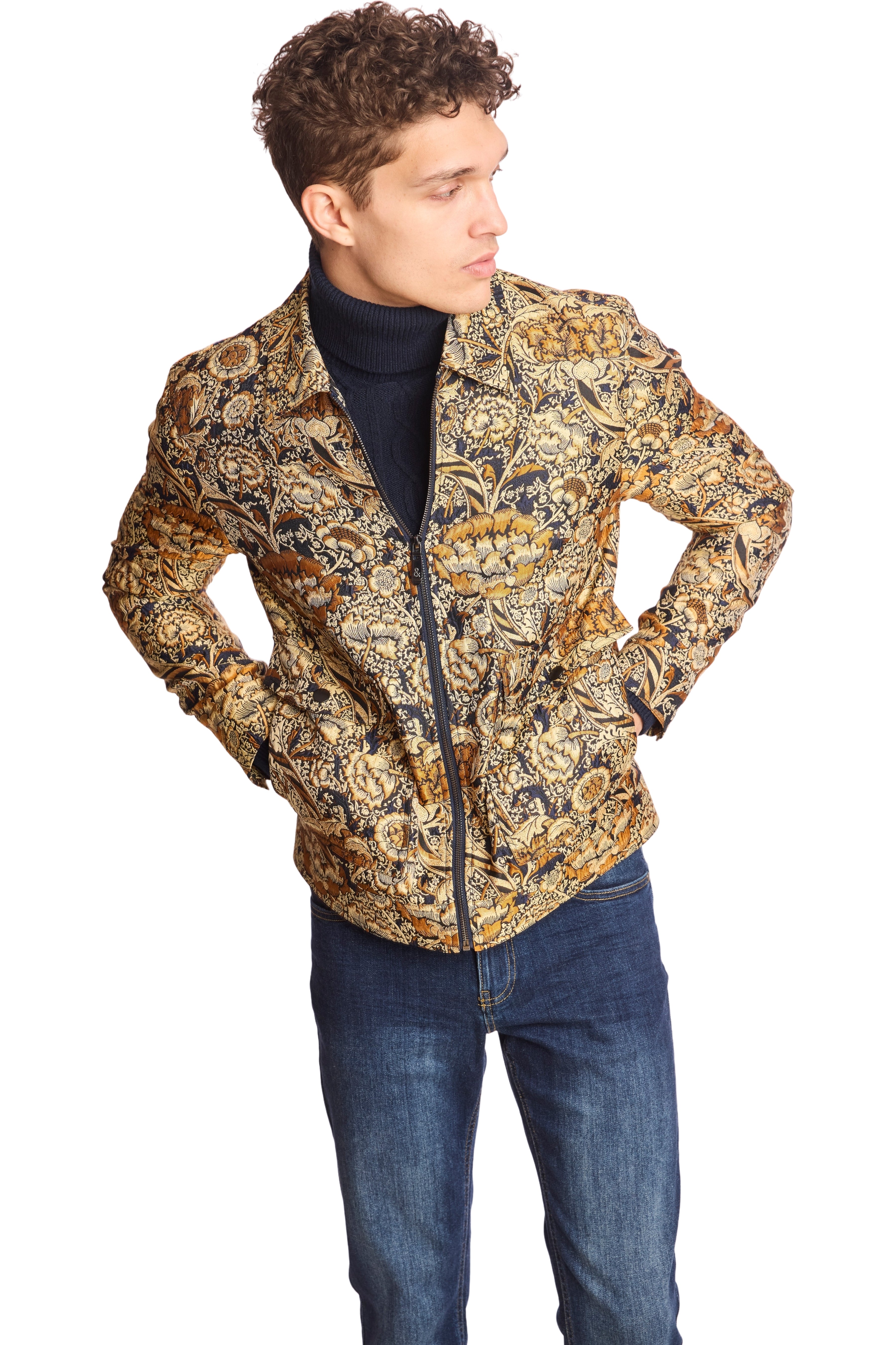 Milo Bomber Jacket - Golden Navy Multi