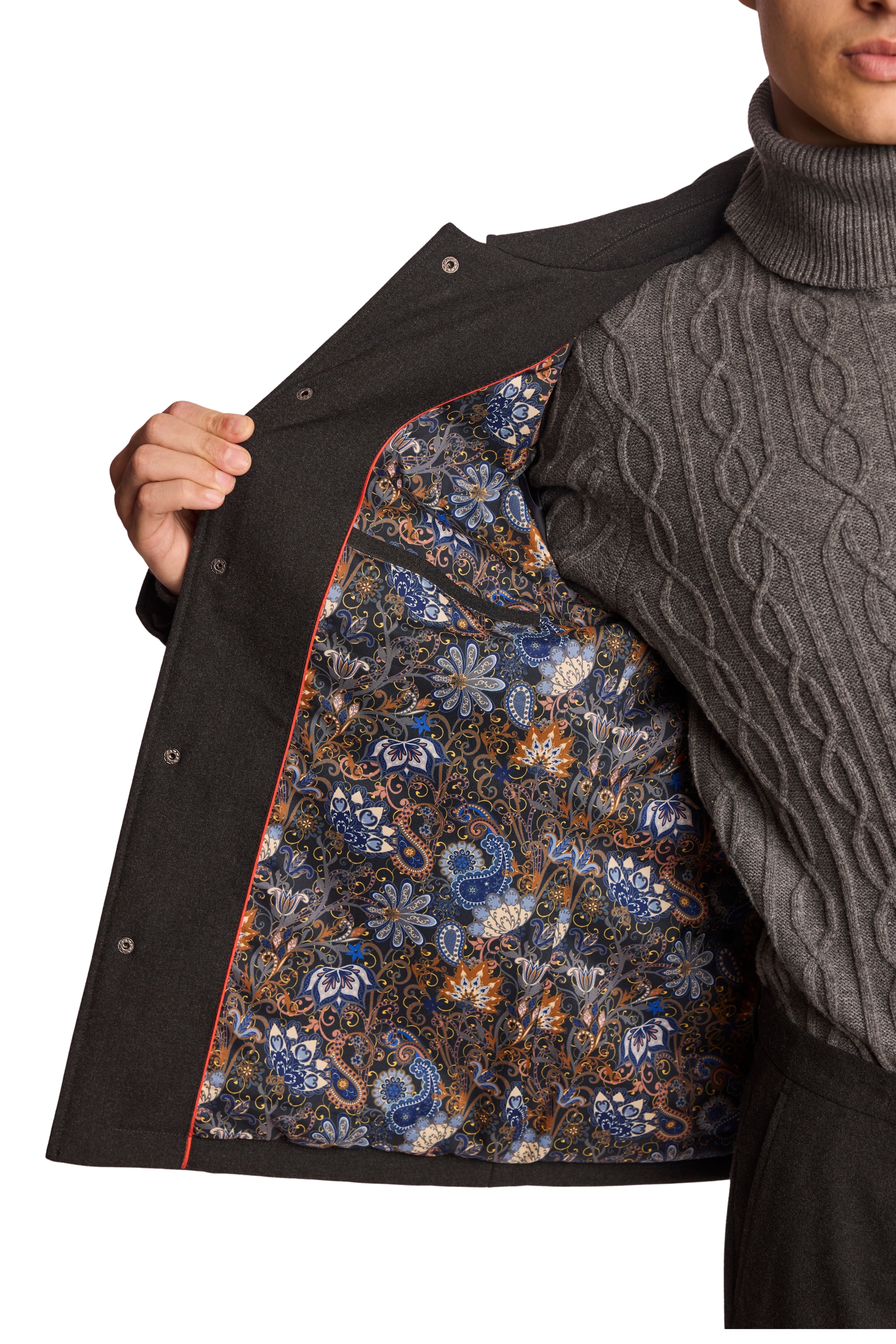 Quincy Quilted Jacket - Charcoal Grey