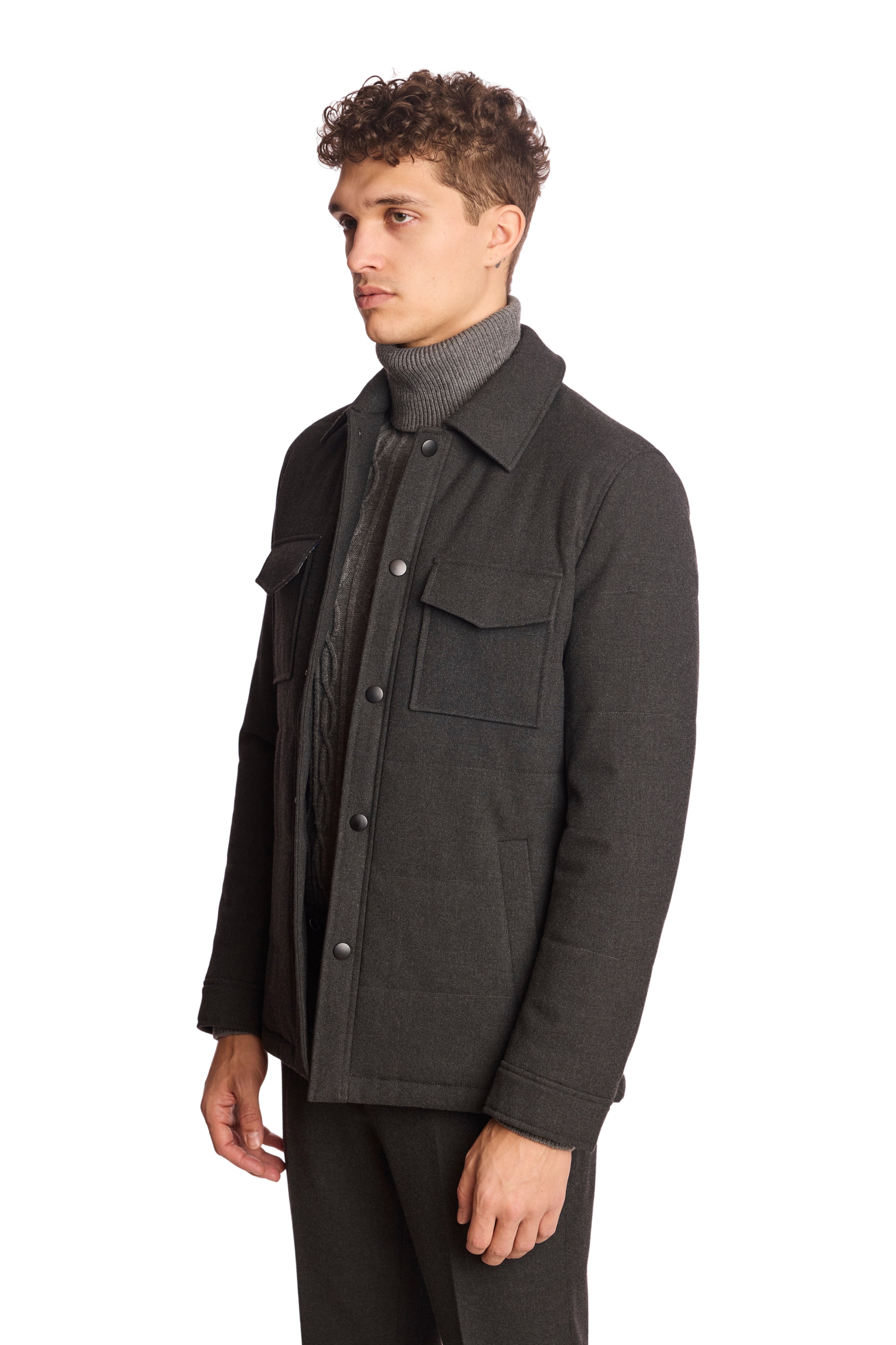 Quincy Quilted Jacket - Charcoal Grey