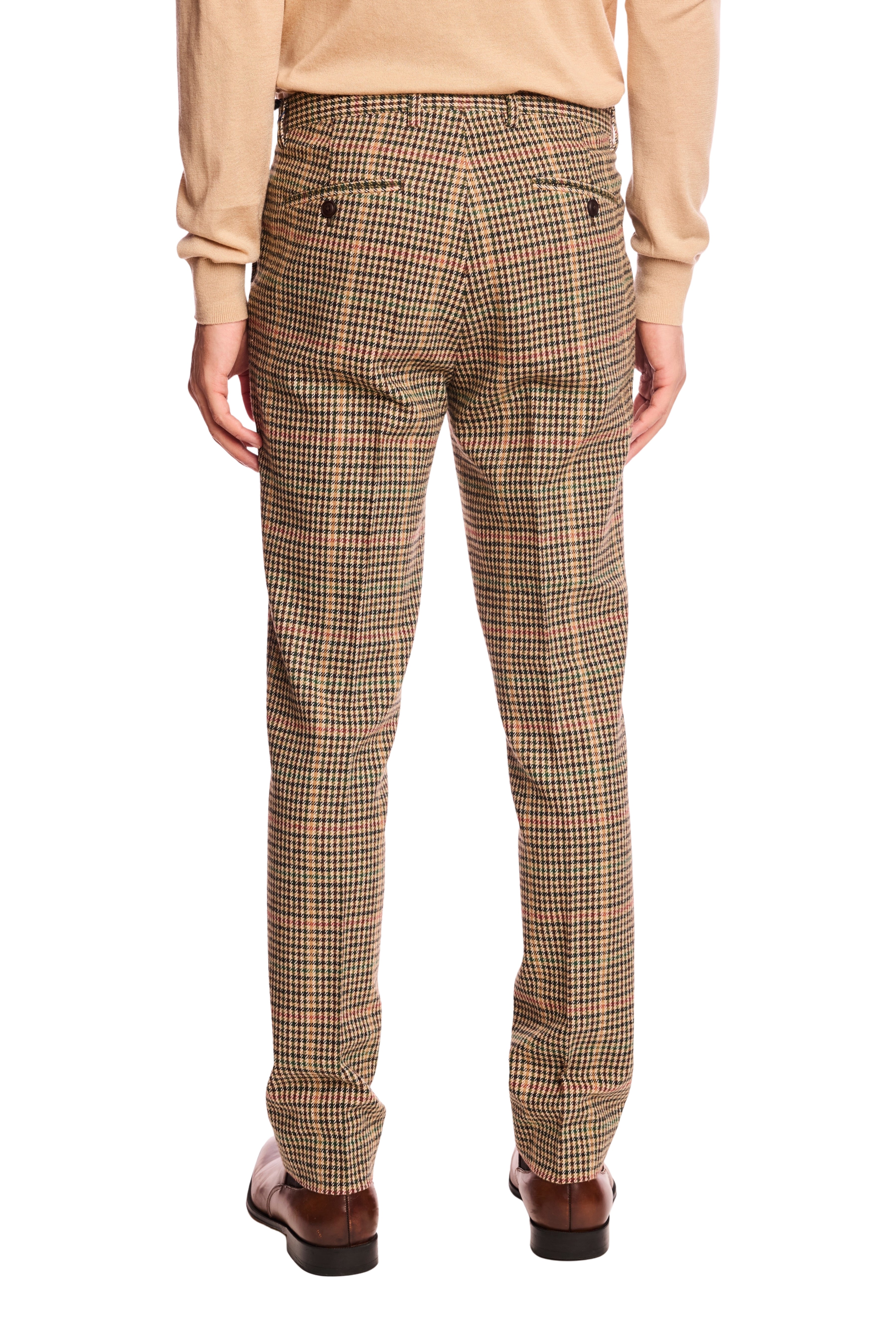 Downing pants - slim - Green Multi Houndstooth