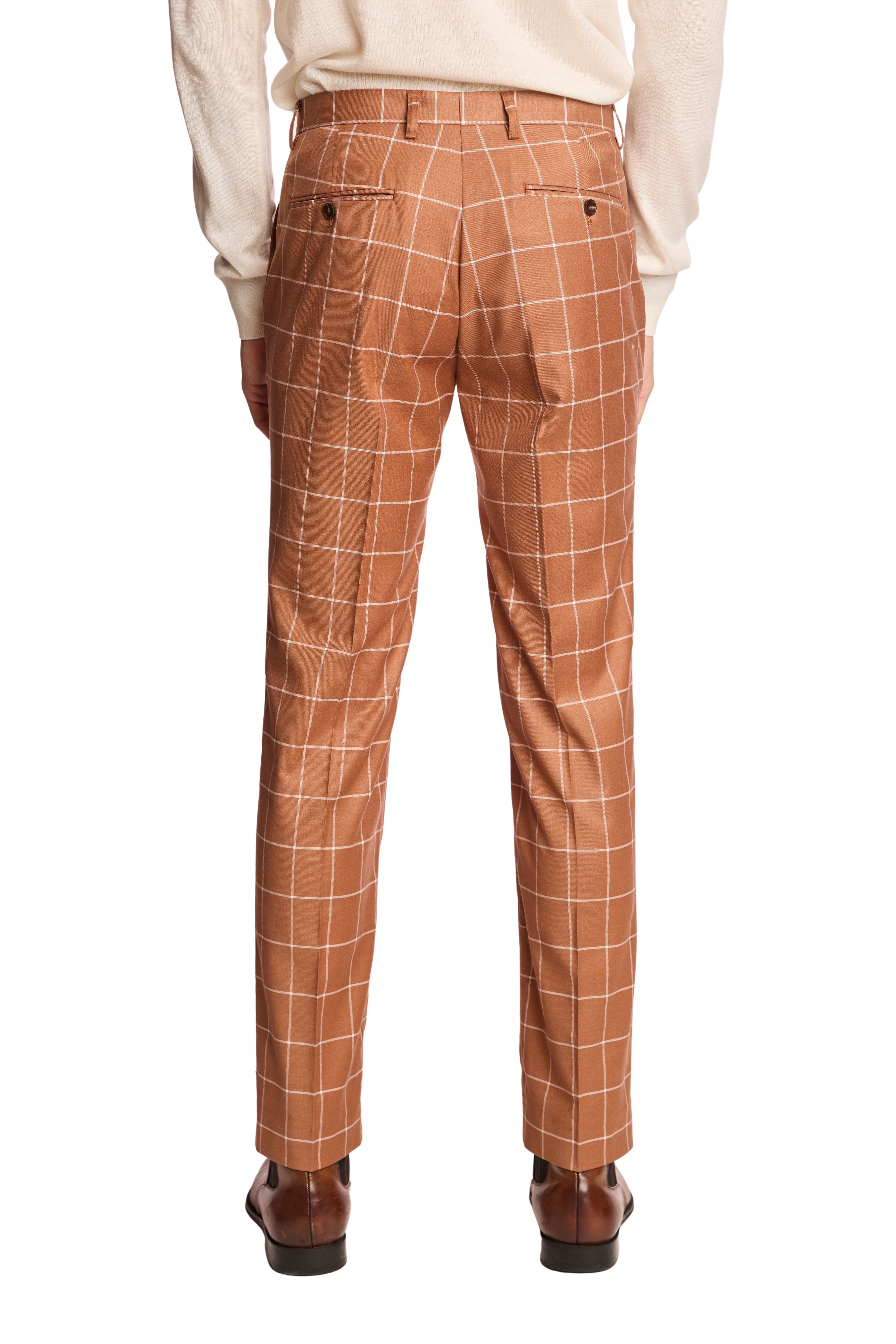 Downing pants - slim - Pumpkin Spice Windowpane