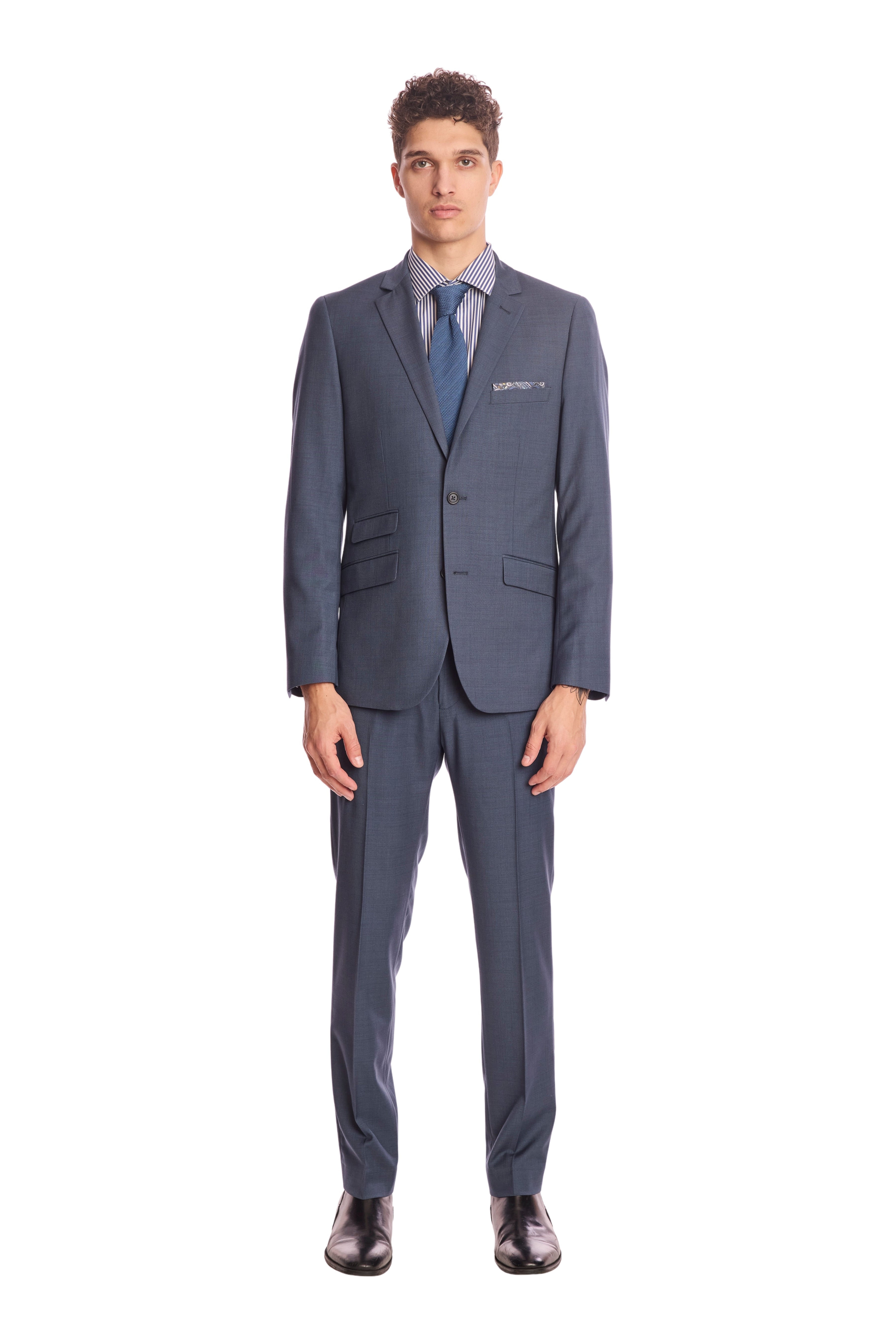 Downing pants - slim - Dark Grey Blue