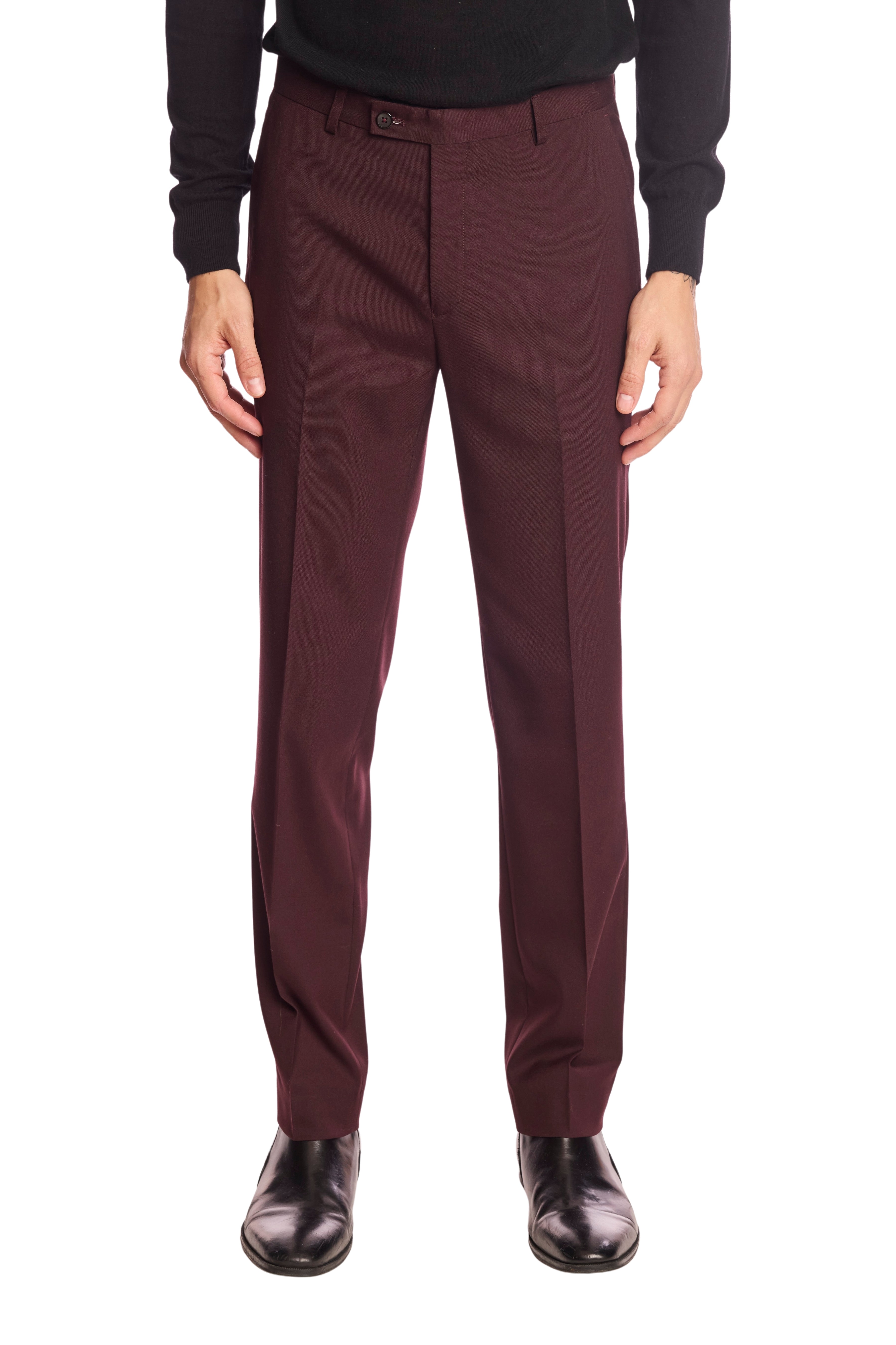 Downing pants - slim - Burgundy Winter Wine