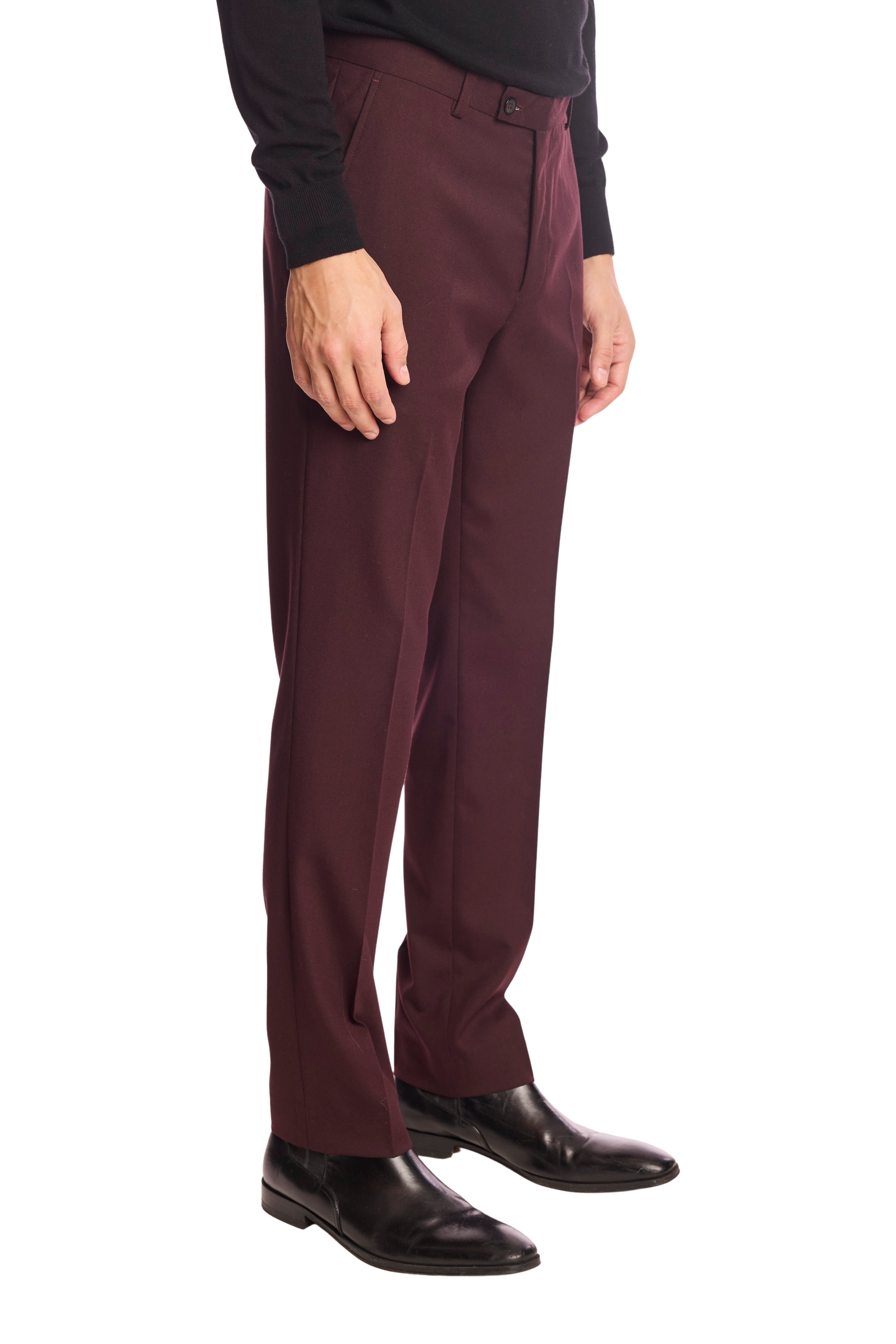 Downing pants - slim - Burgundy Winter Wine