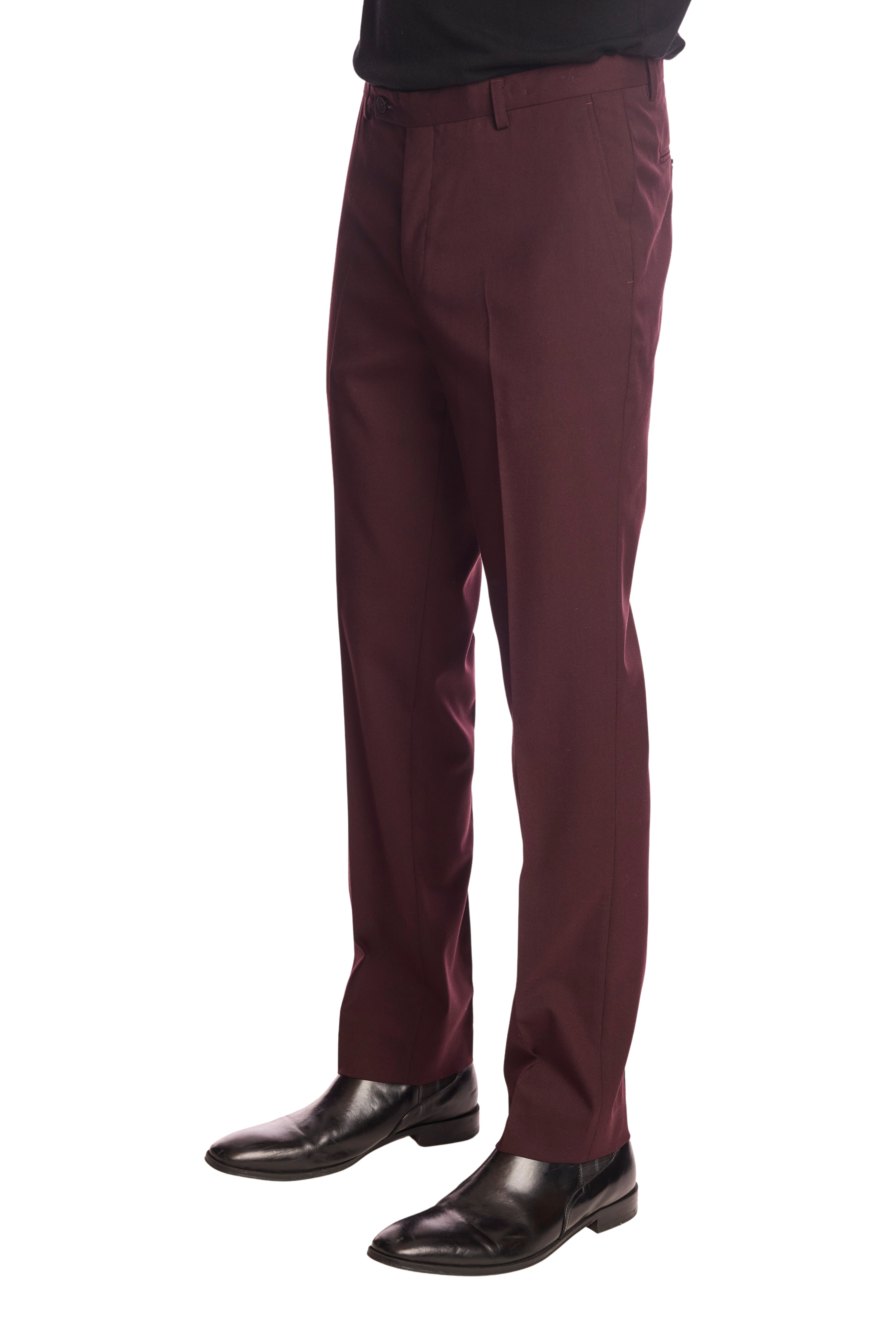 Downing pants - slim - Burgundy Winter Wine