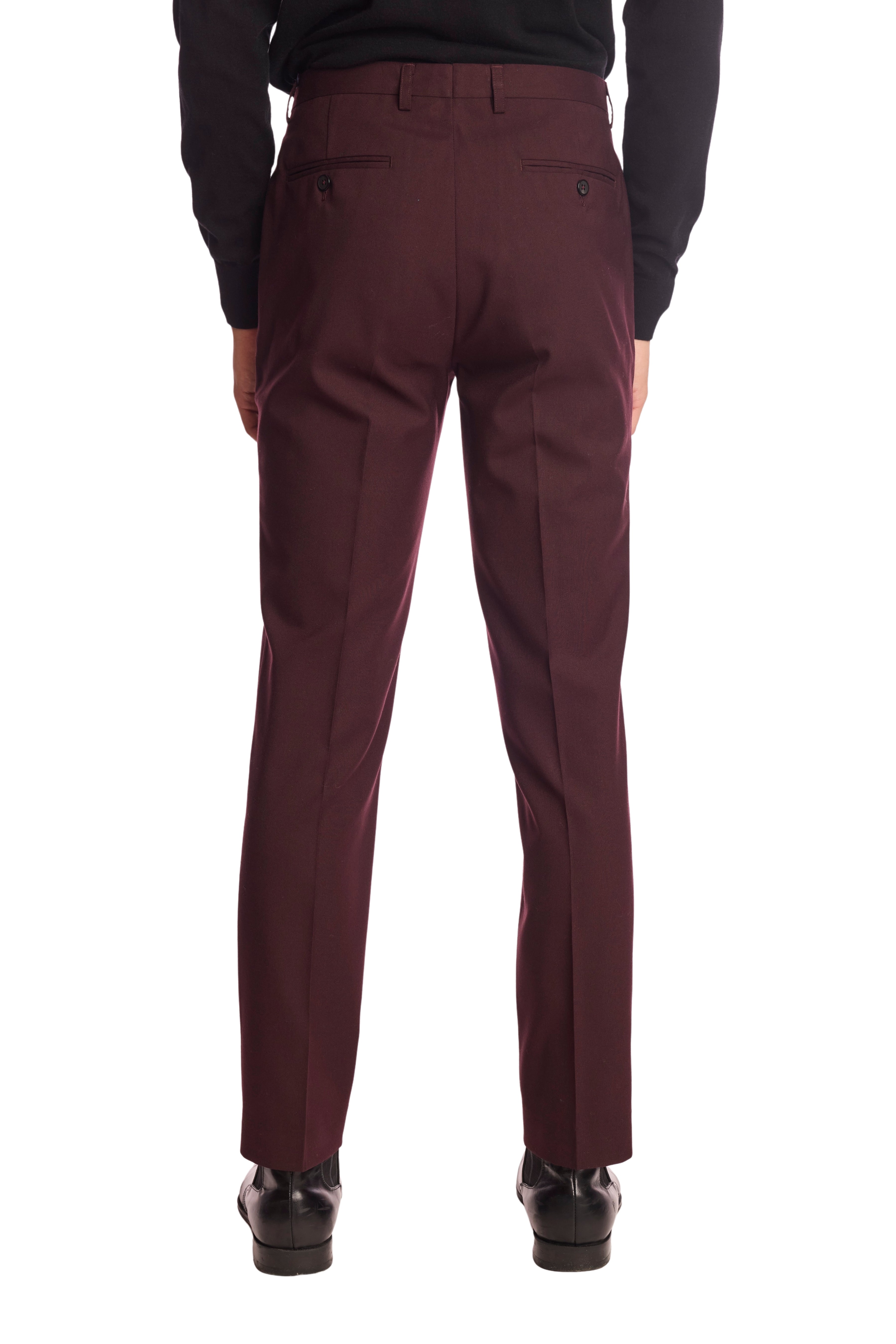 Downing pants - slim - Burgundy Winter Wine