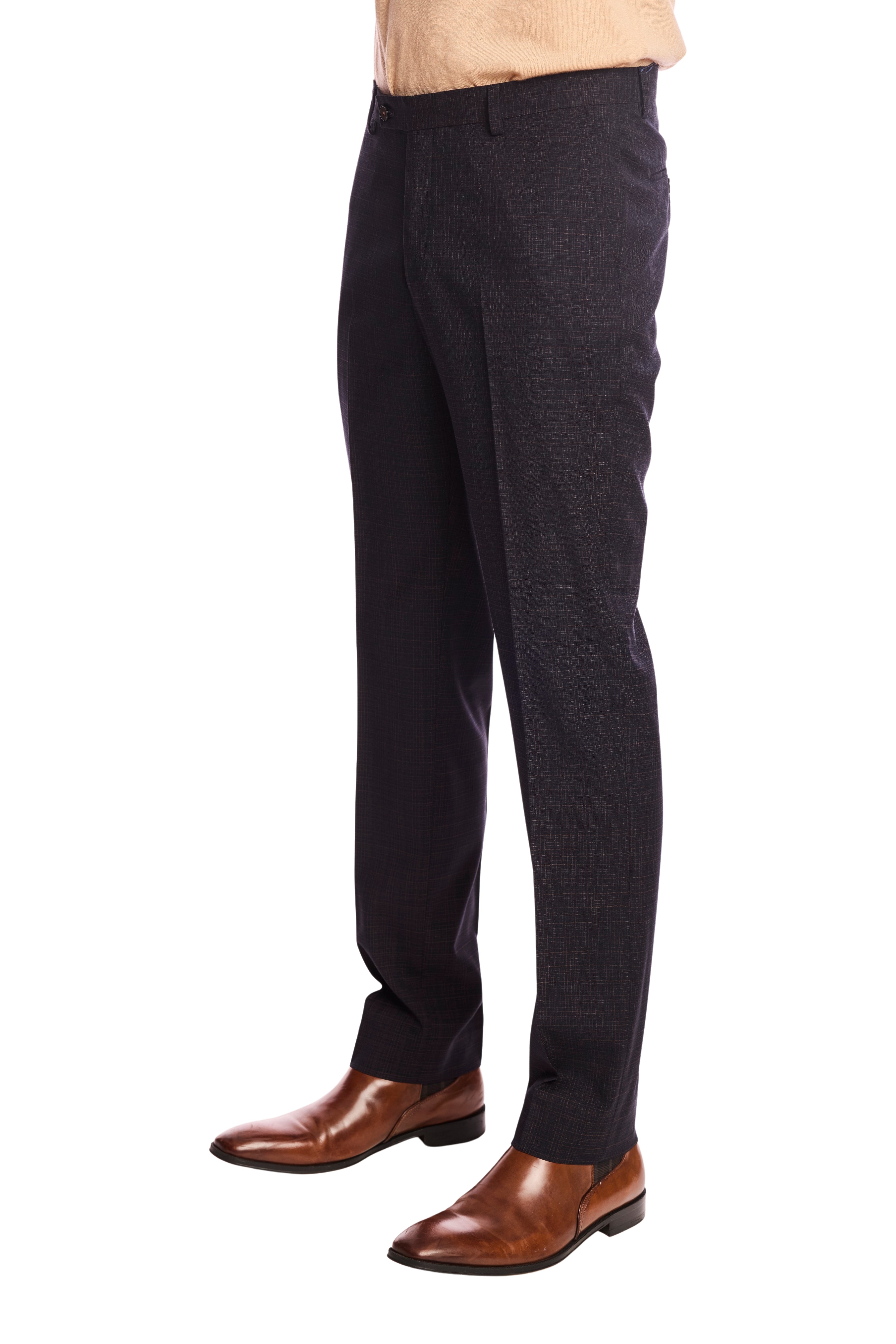 Downing pants - slim - Blue Camel Grid