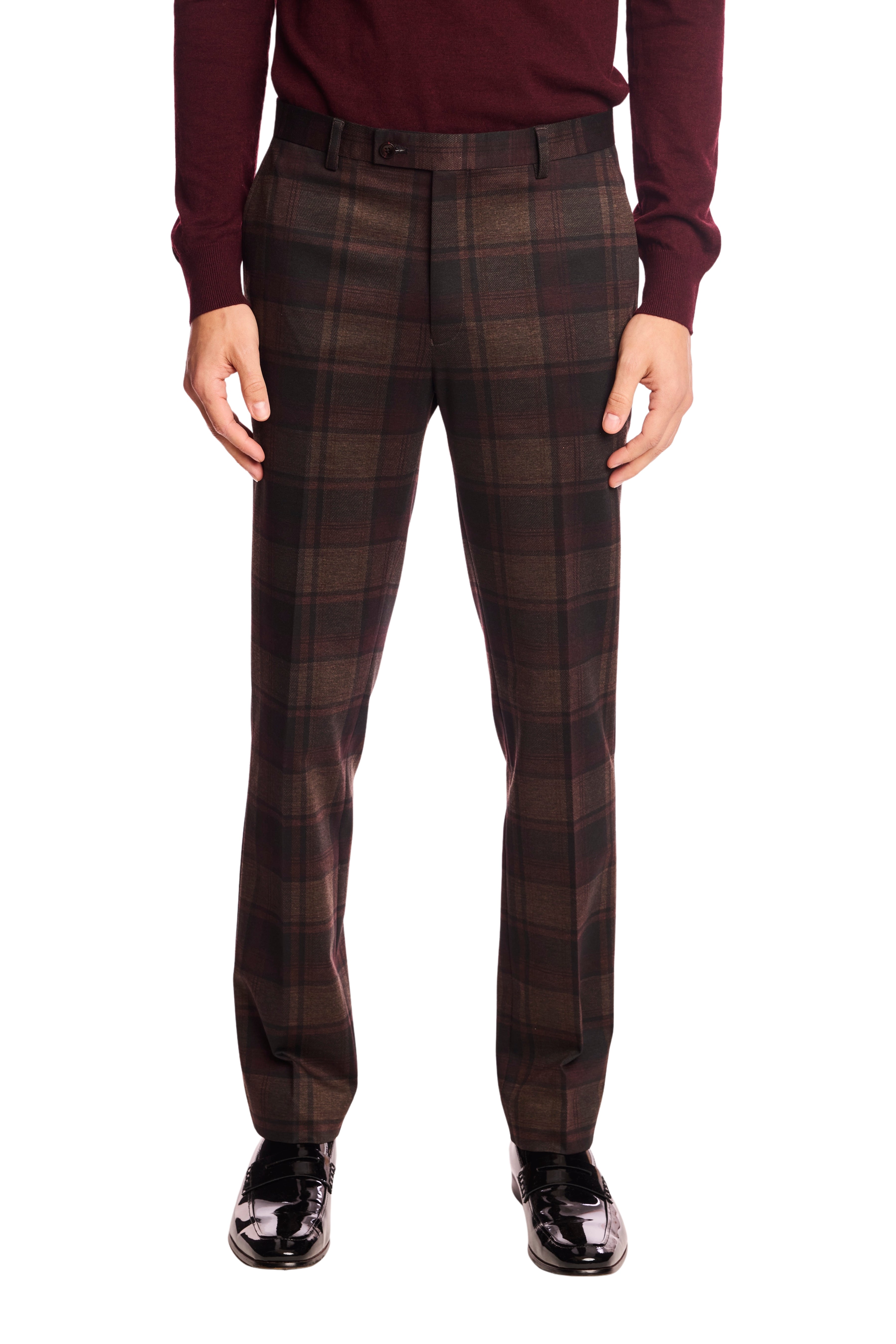 Downing pants - slim - Boysenberry Plaid