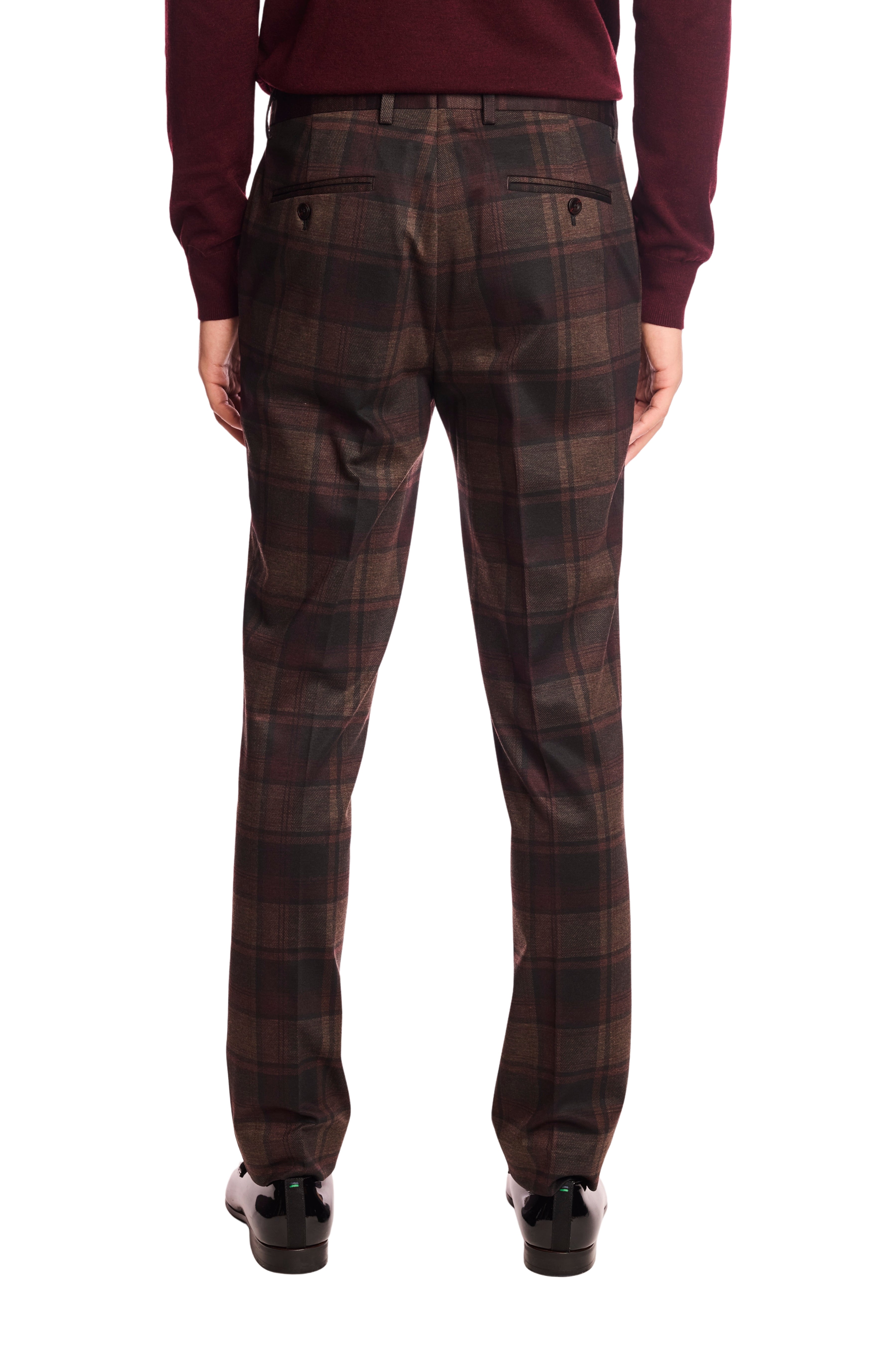 Downing pants - slim - Boysenberry Plaid