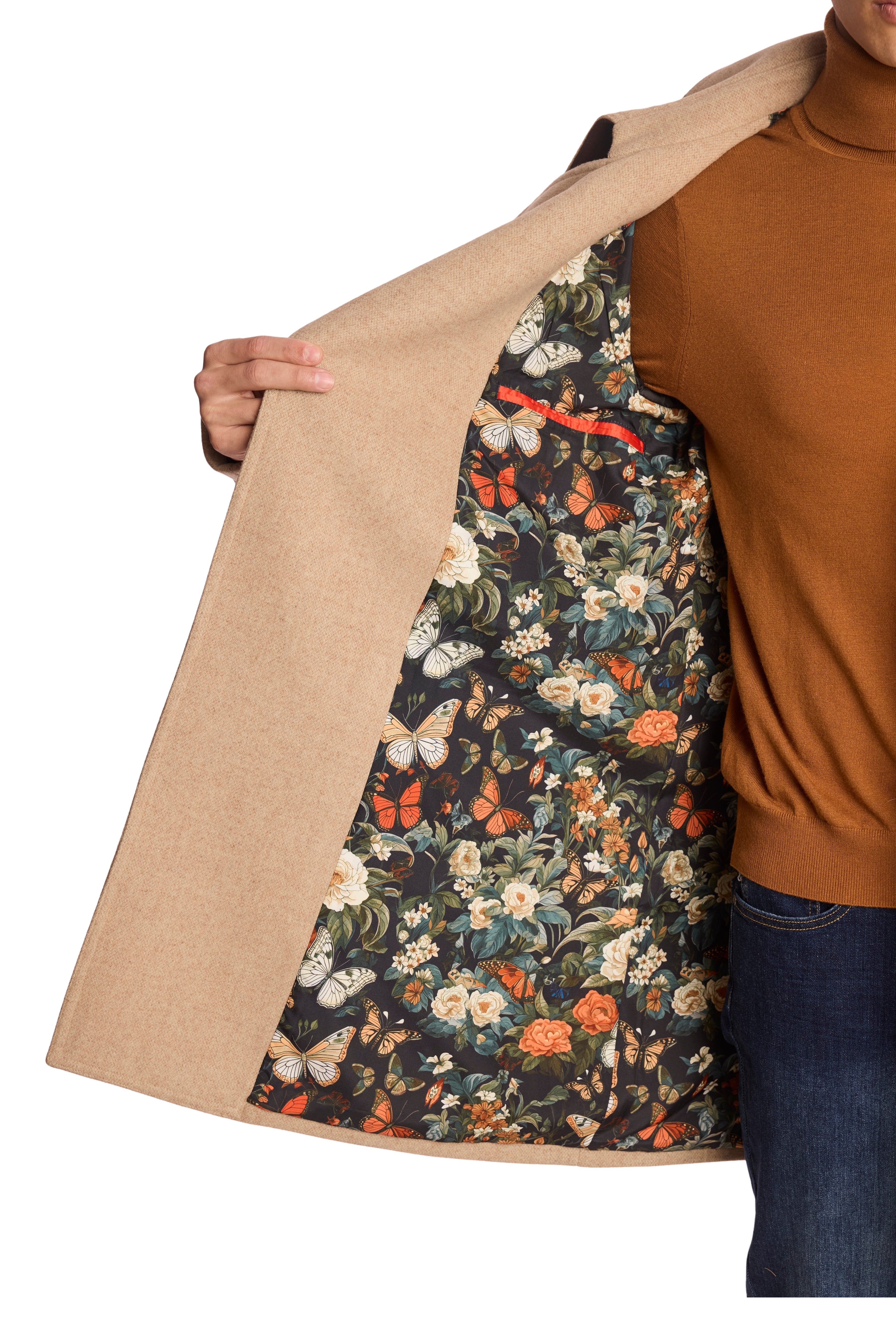 Military DB Overcoat - Light Tan