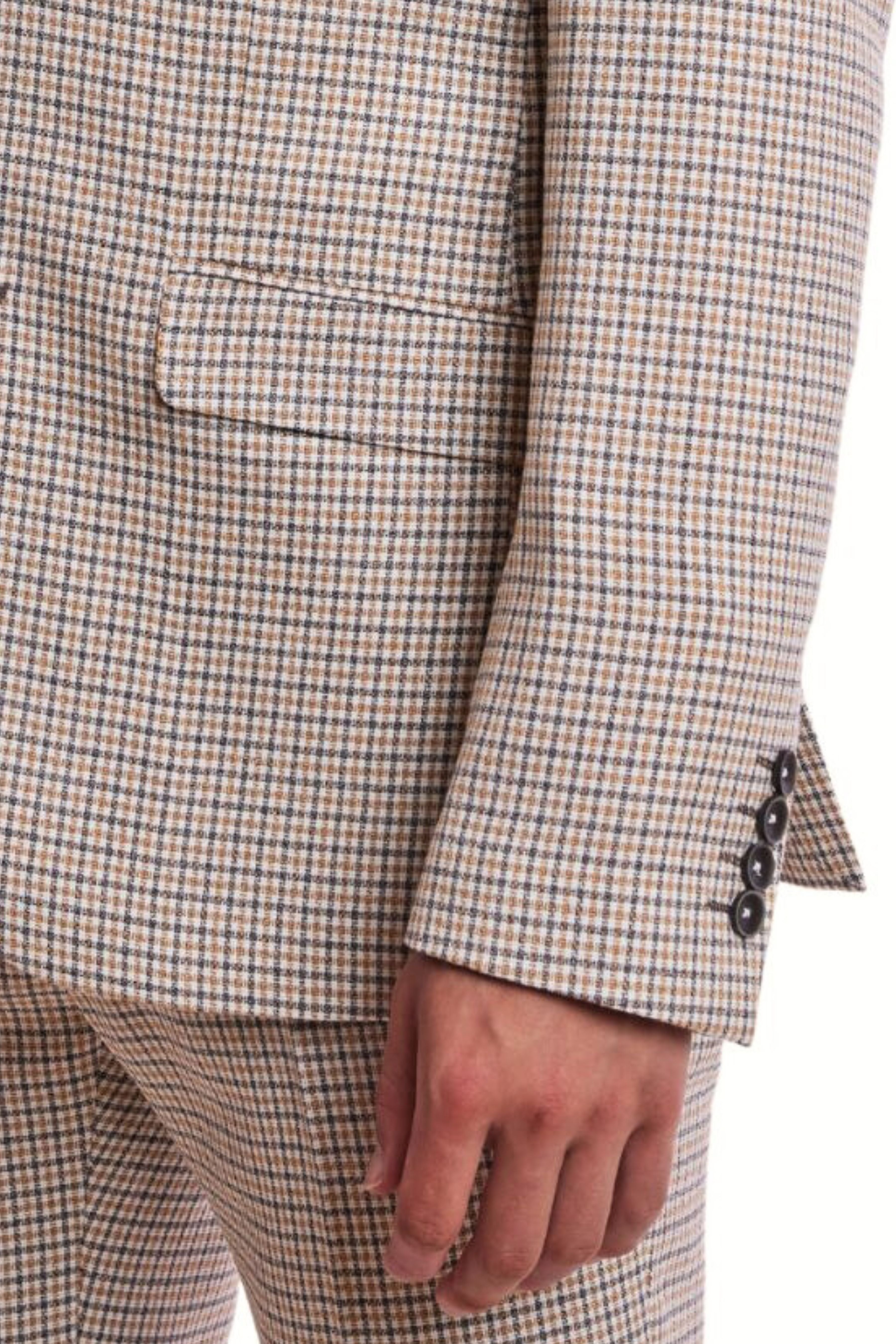 Ashton Peak Jacket - slim - Grey White Yellow Gingham