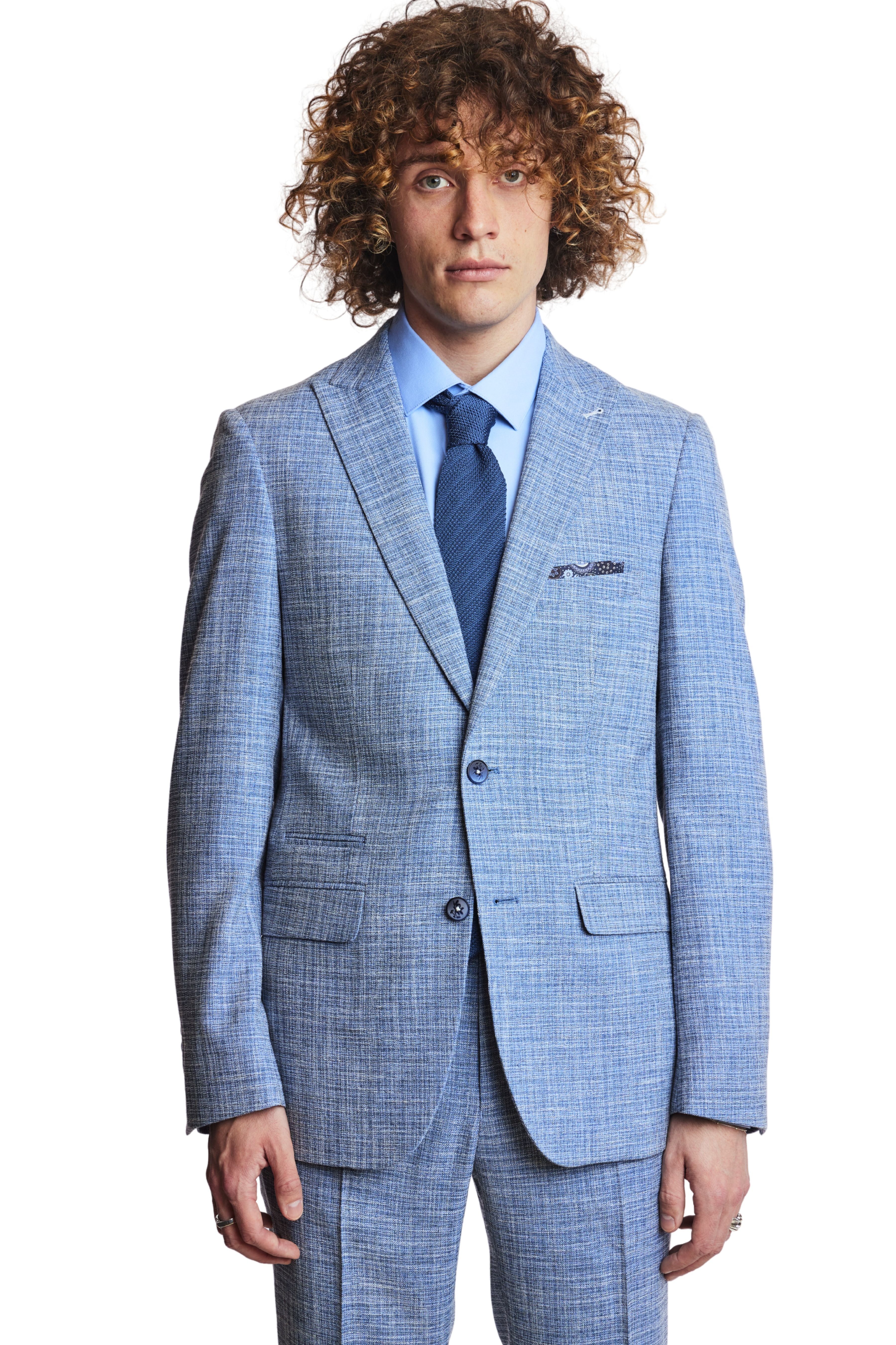 Ashton Peak Jacket - slim - Lt Blue White Texture