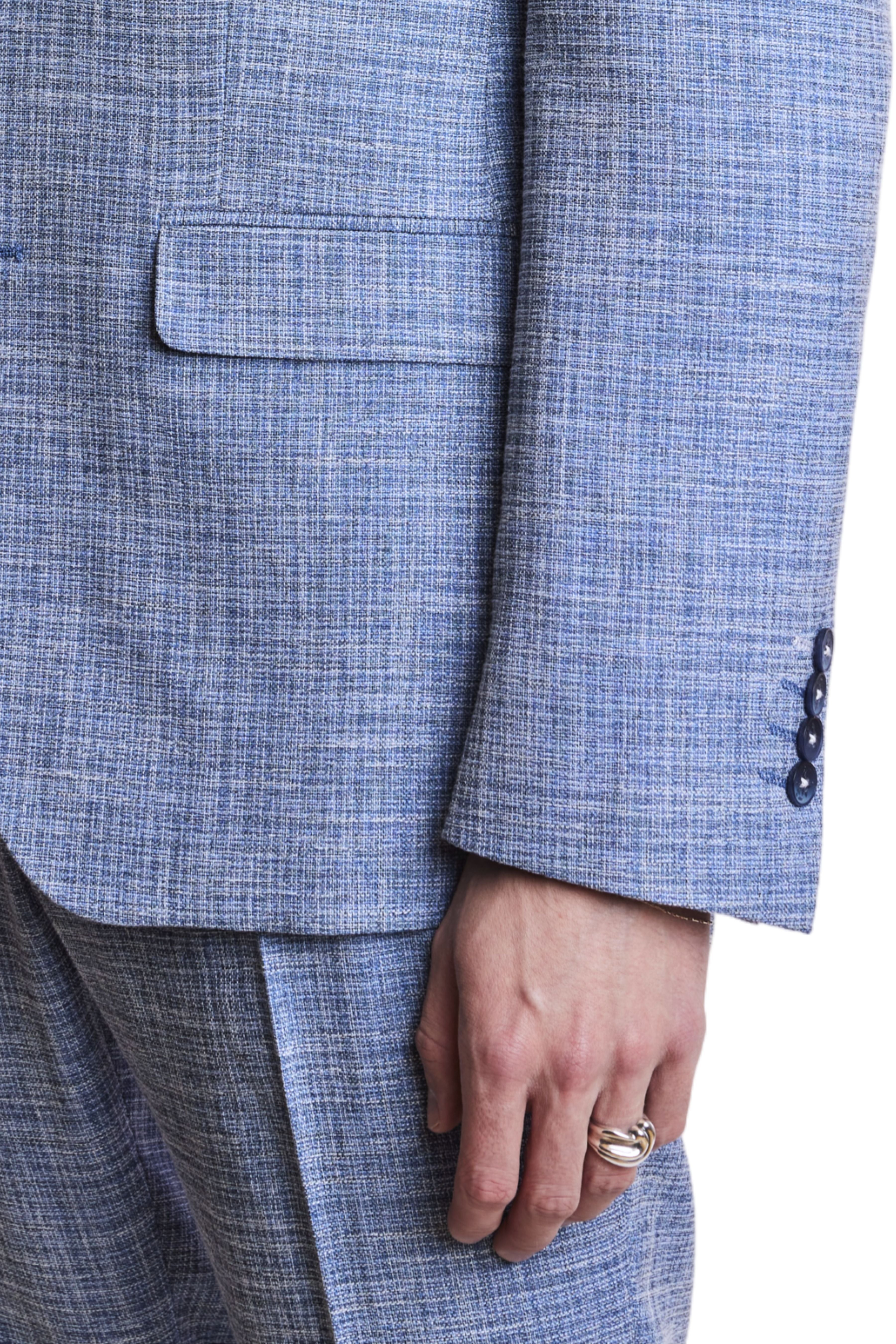 Ashton Peak Jacket - slim - Lt Blue White Texture