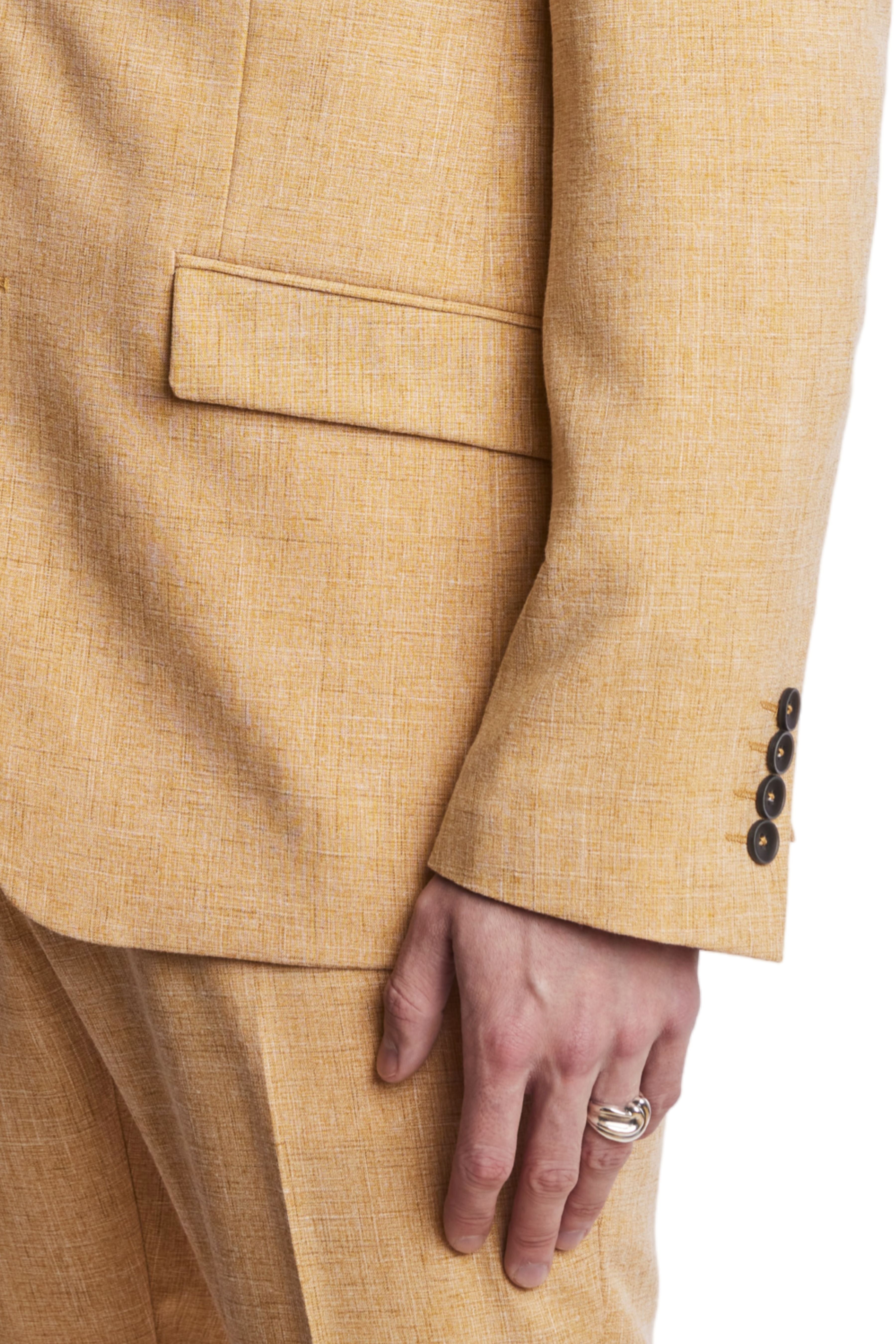 Dover Notch Jacket - slim - Mustard Melange