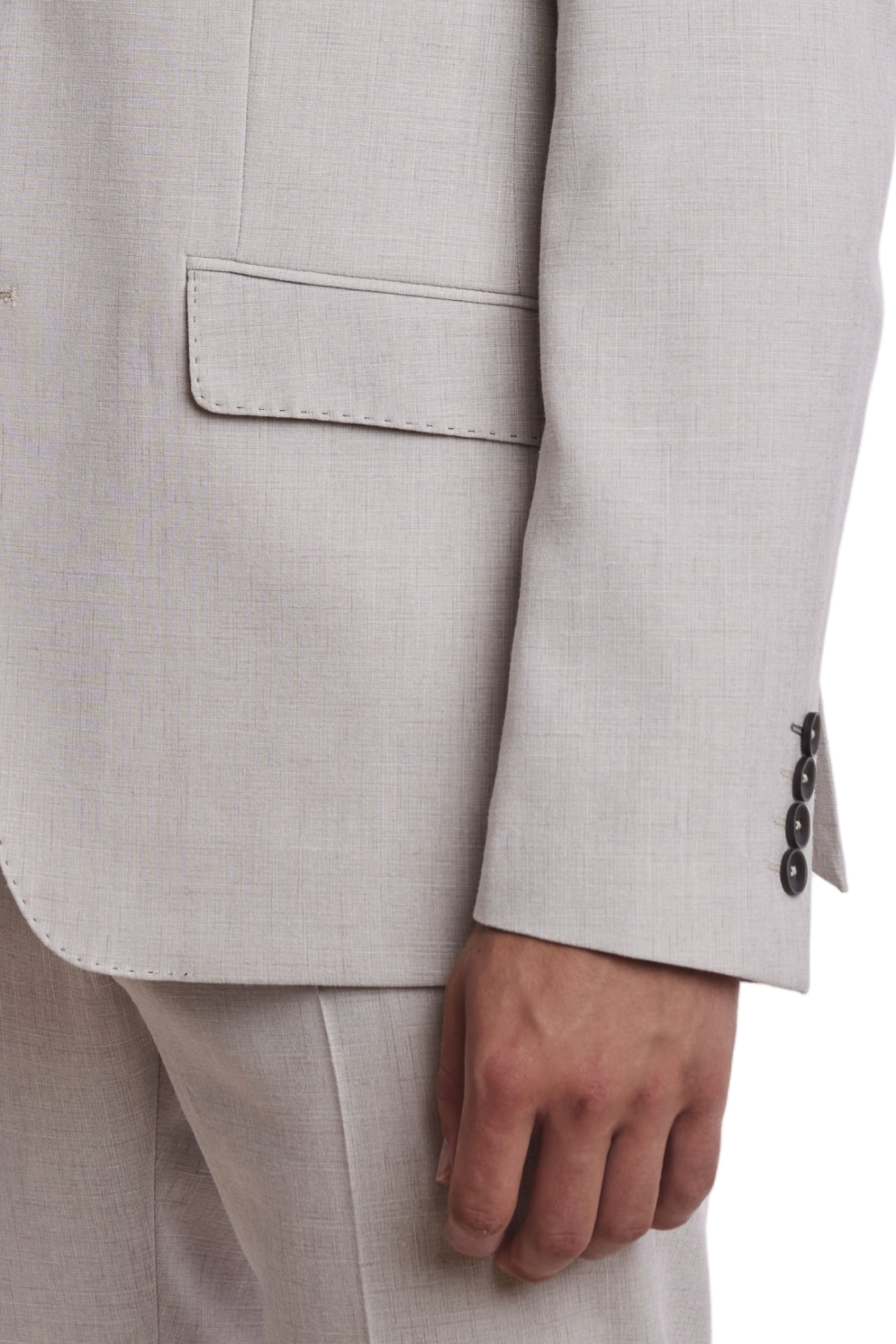 Dover Notch Jacket - slim - Lt Tan Melange