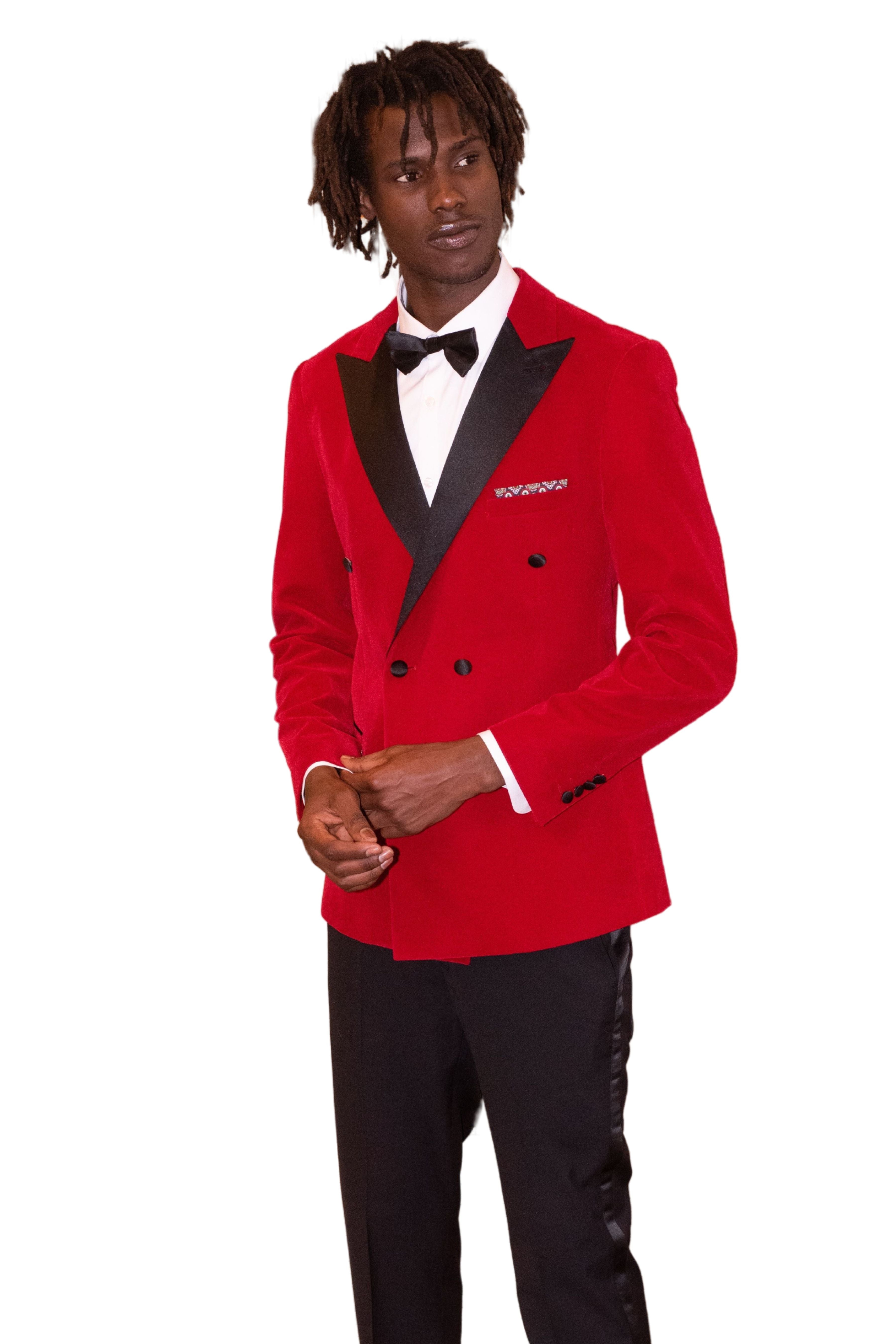 Soho Peak DB Tux Jacket - slim - Cayenne Red Velvet
