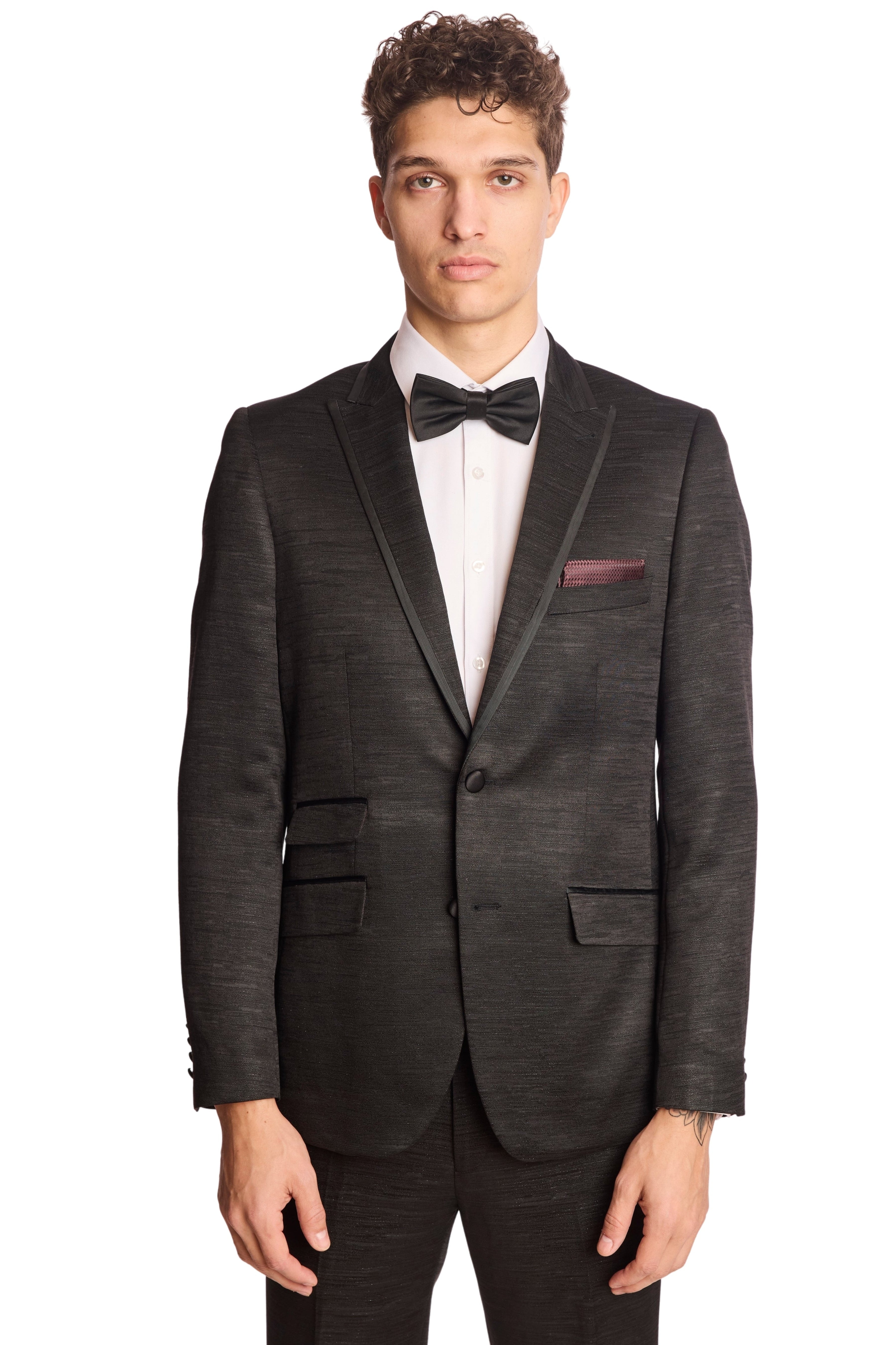 Grosvenor Peak Tux Jacket - slim - Black Jacquard