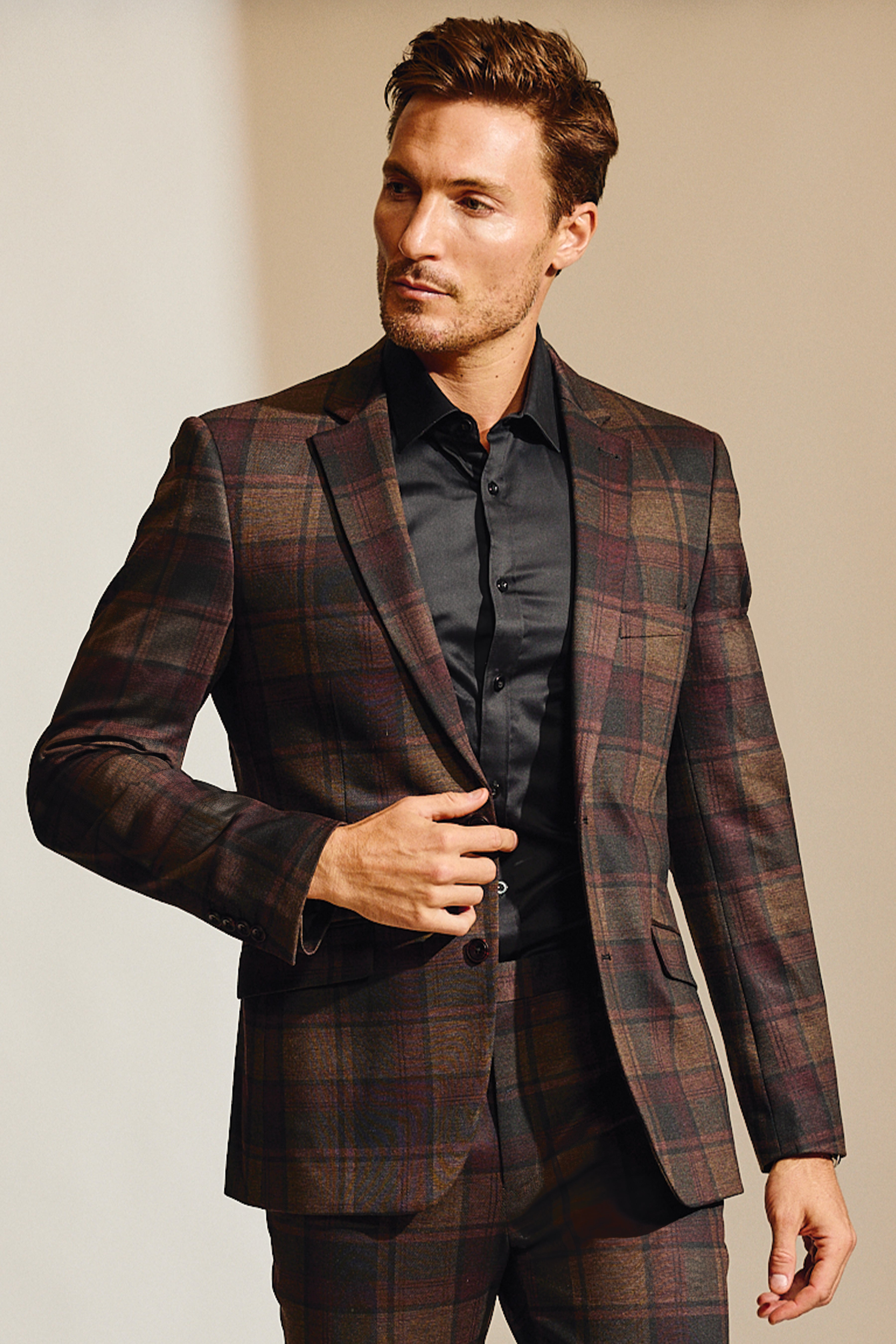 Dover Notch Jacket - slim - Boysenberry Plaid