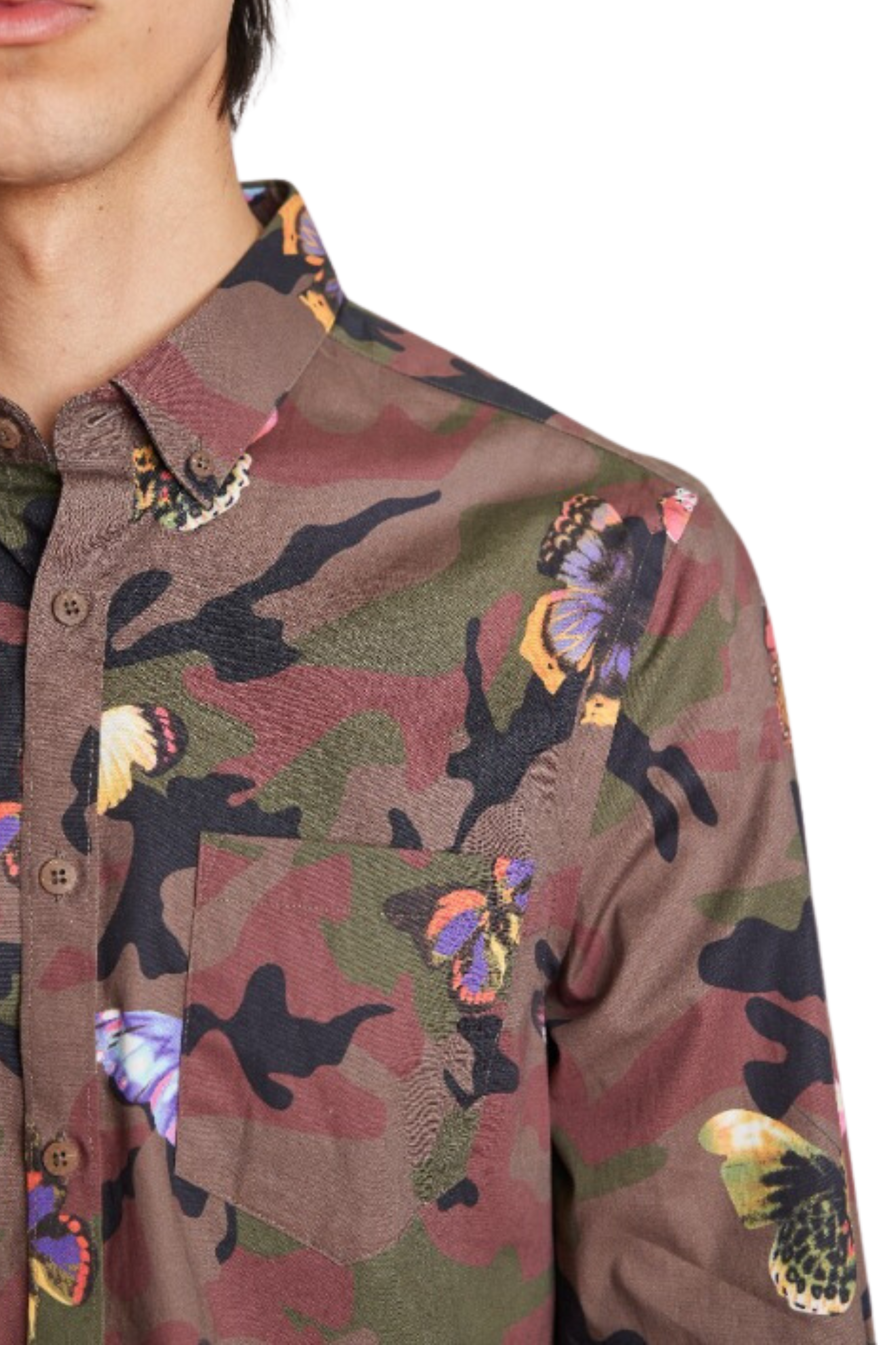 Brian Button Down Shirt - Butterfly Camo