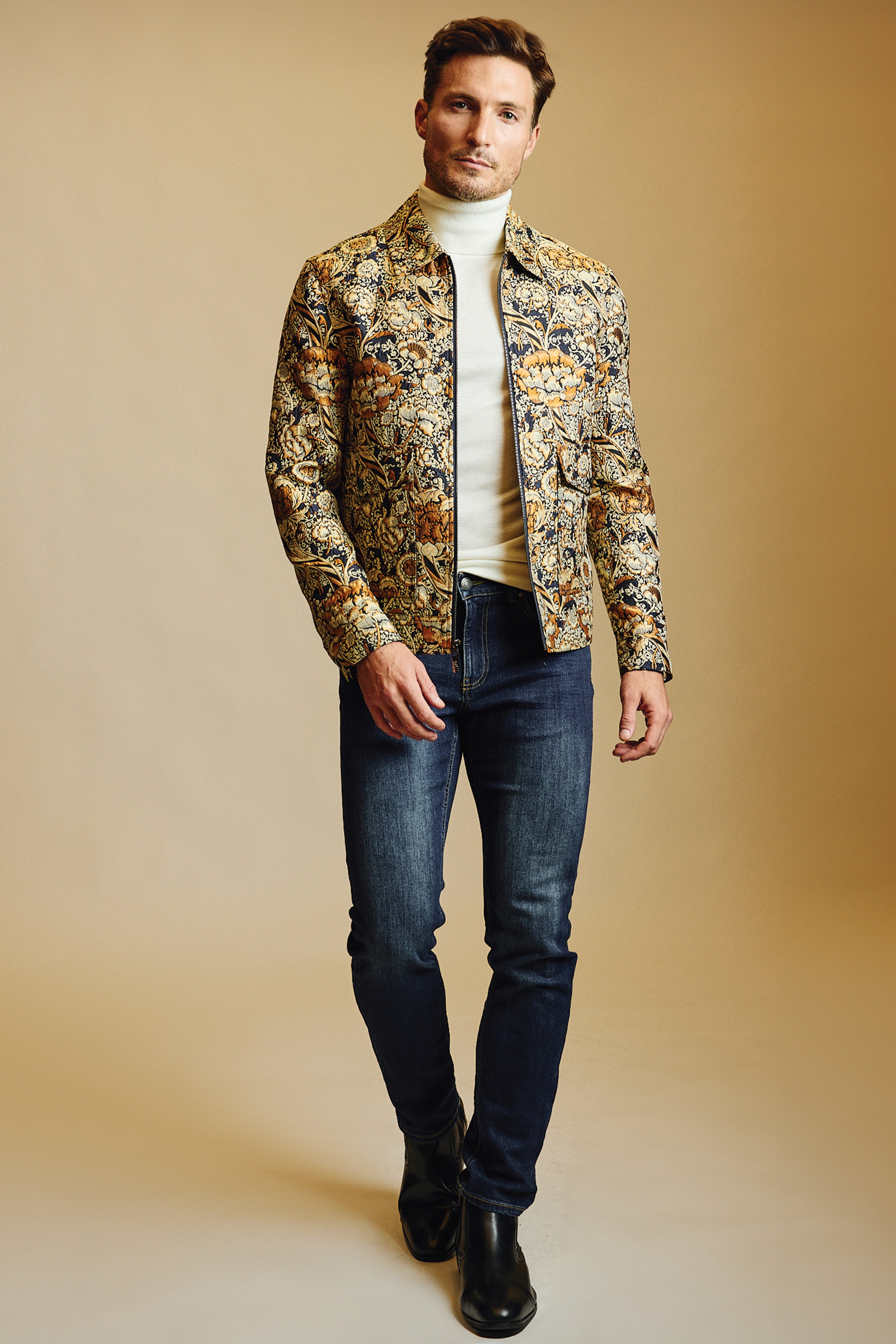 Milo Bomber Jacket - Golden Navy Multi