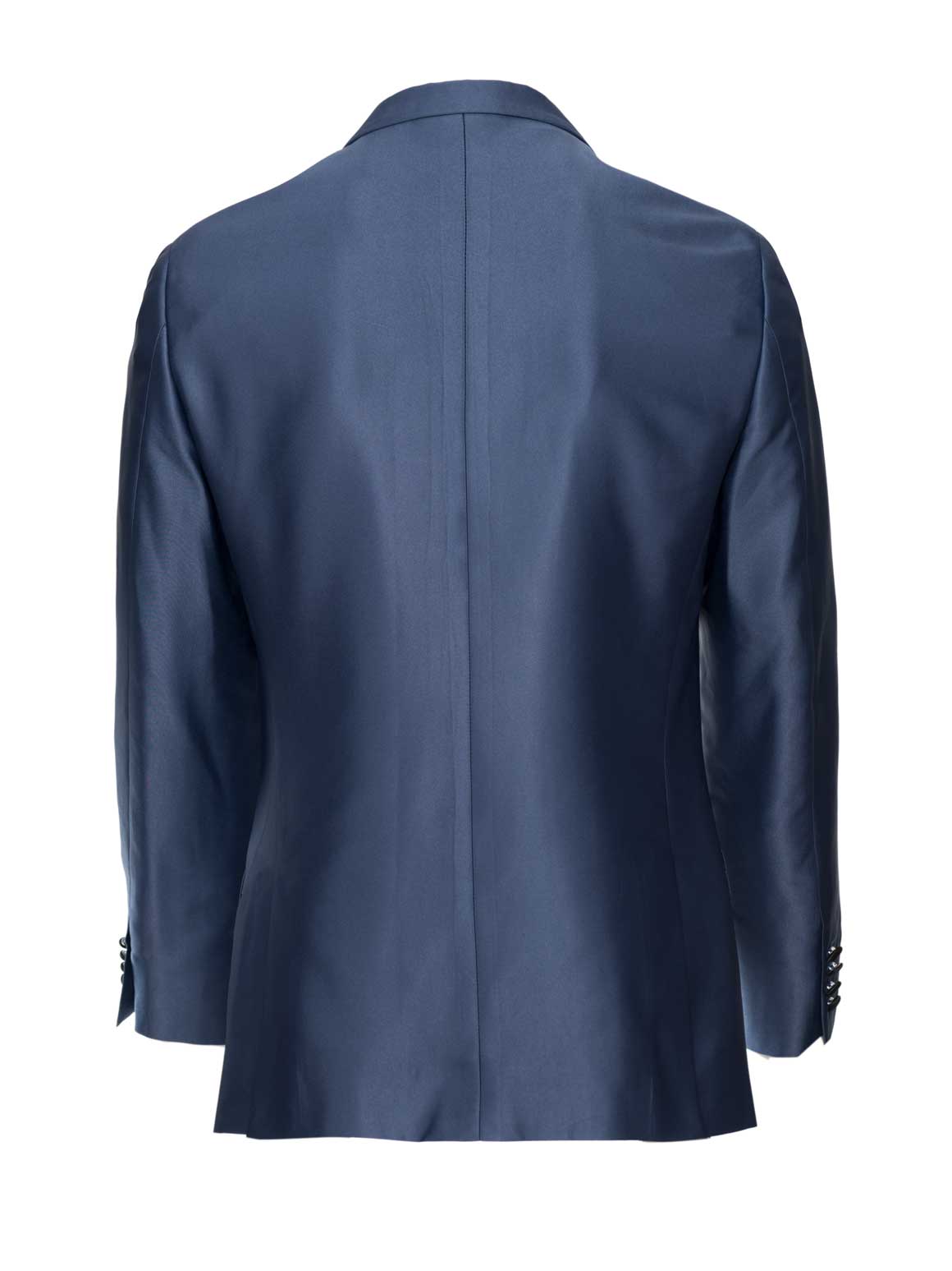 Grosvenor Peak Tuxedo Jacket - Slim - Blue Silky