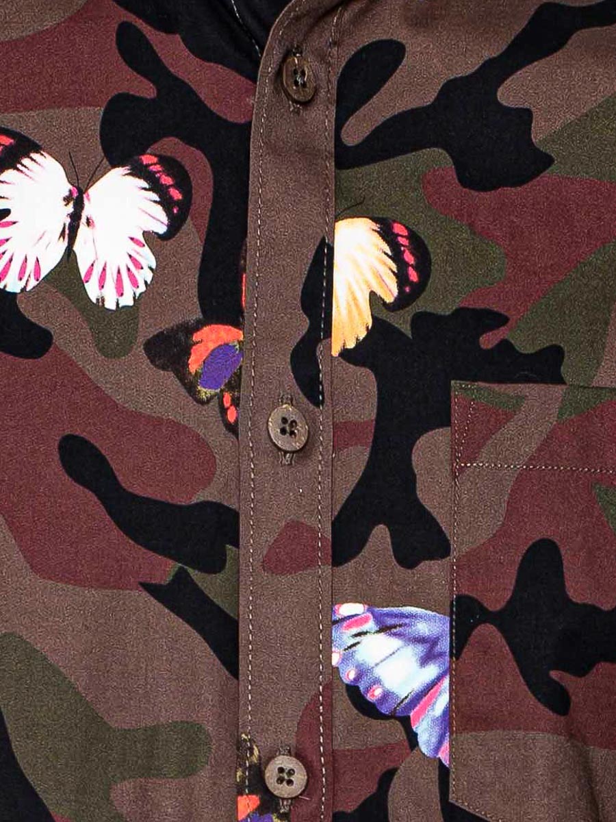 Brian Button Down Shirt - Butterfly Camo