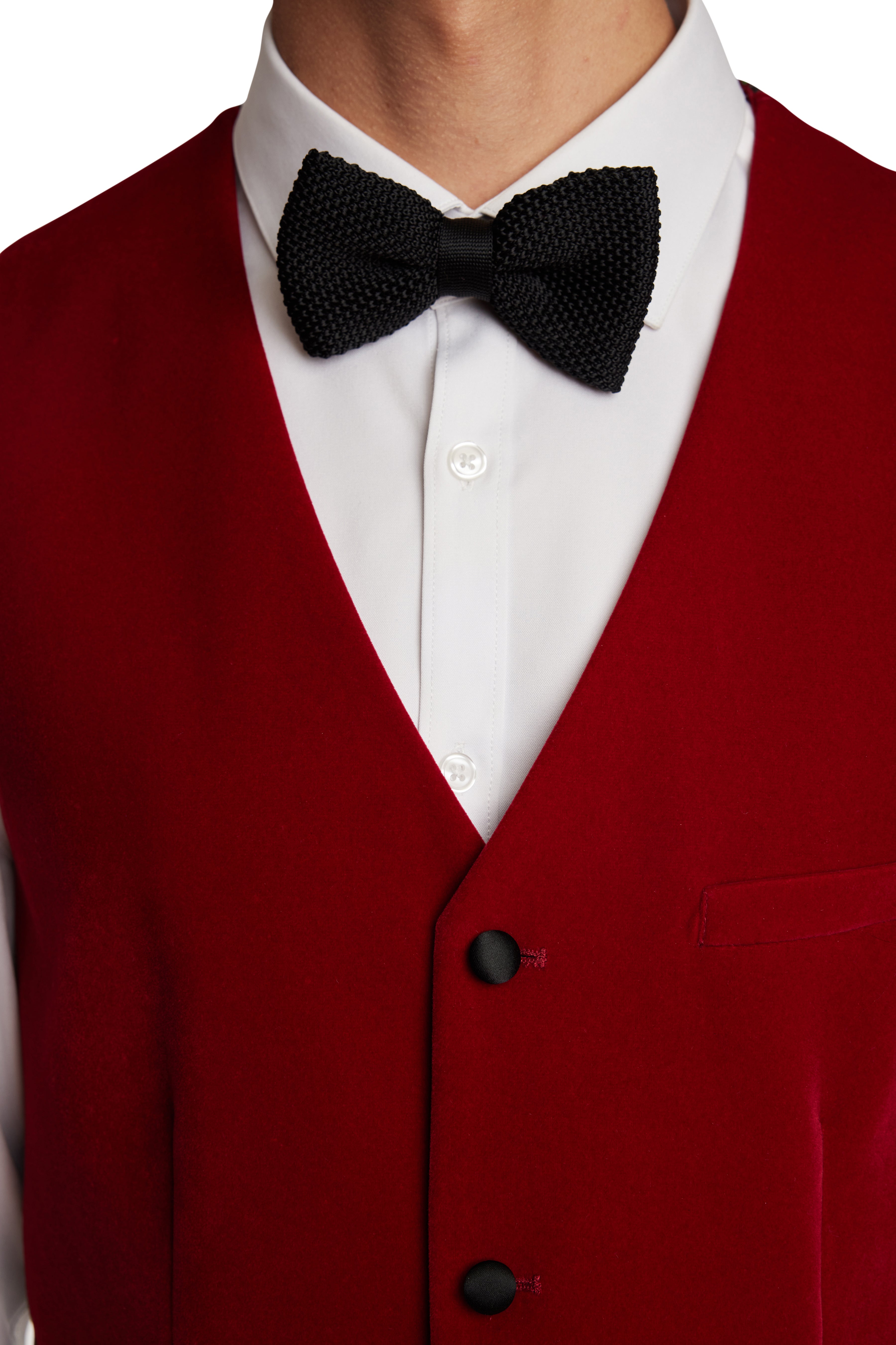 Chatsworth Tux Vest - slim - Scarlet Satin