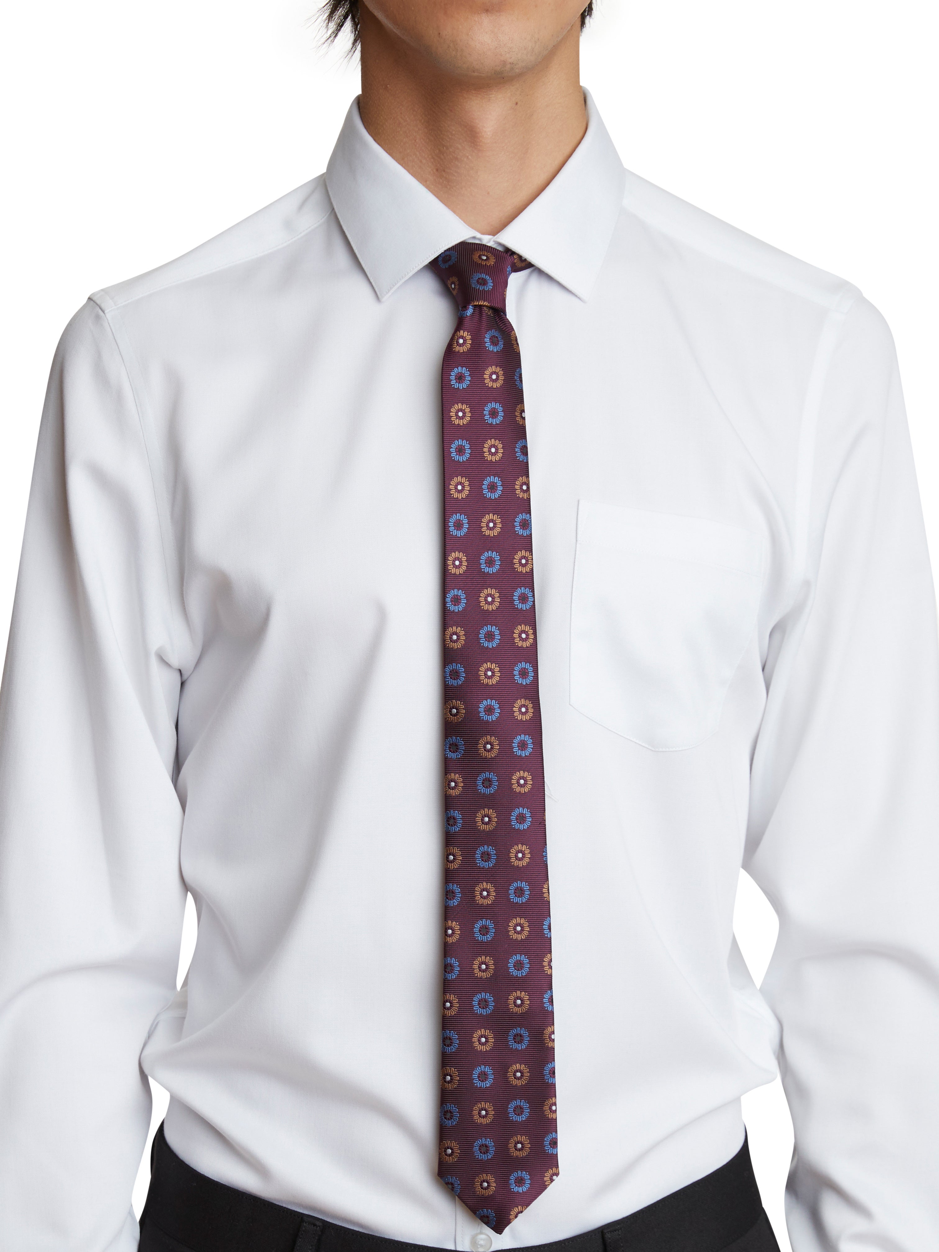 Stanley Jacquard Tie - Plum Retro