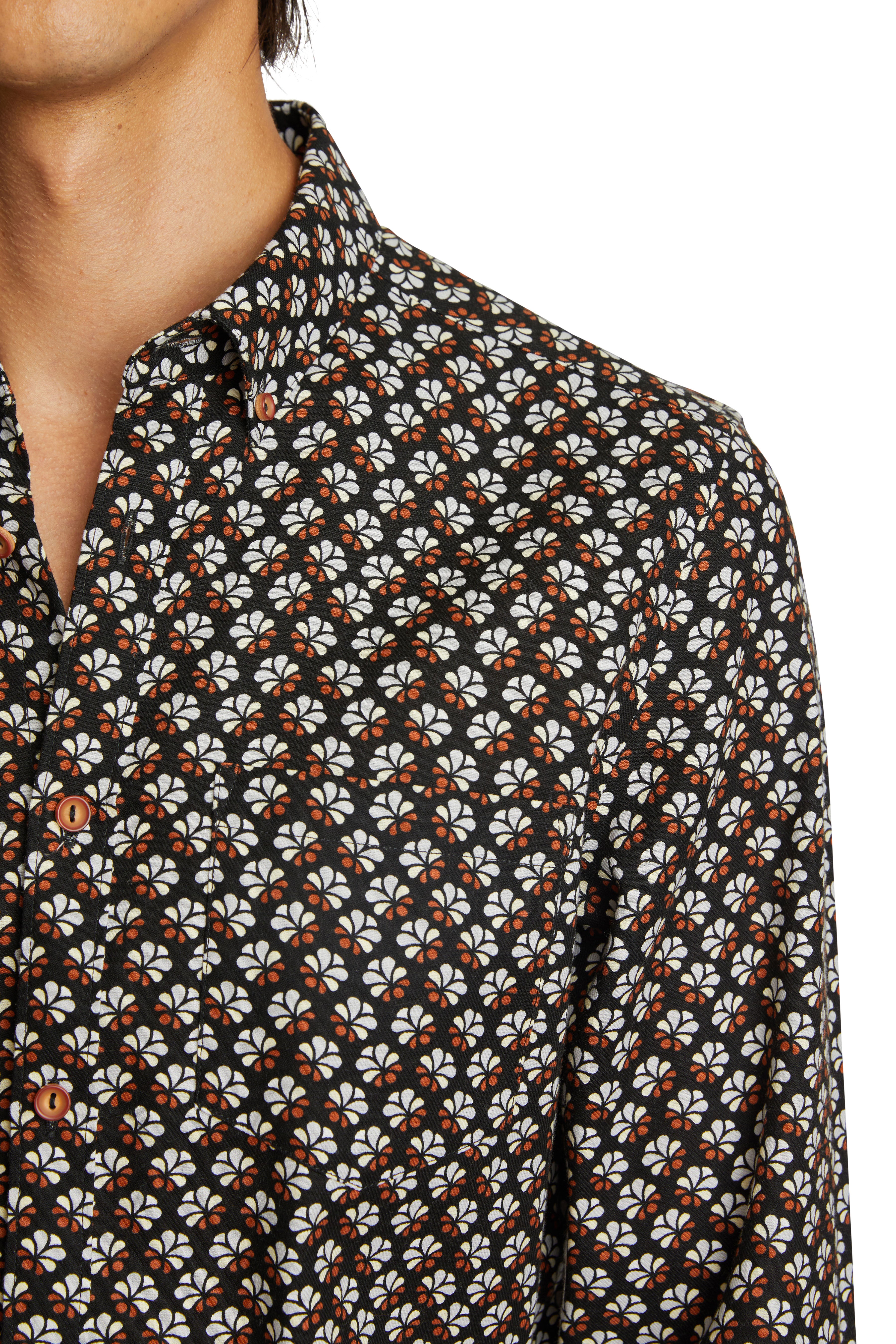 Brian Button Down Shirt - Blk Retro