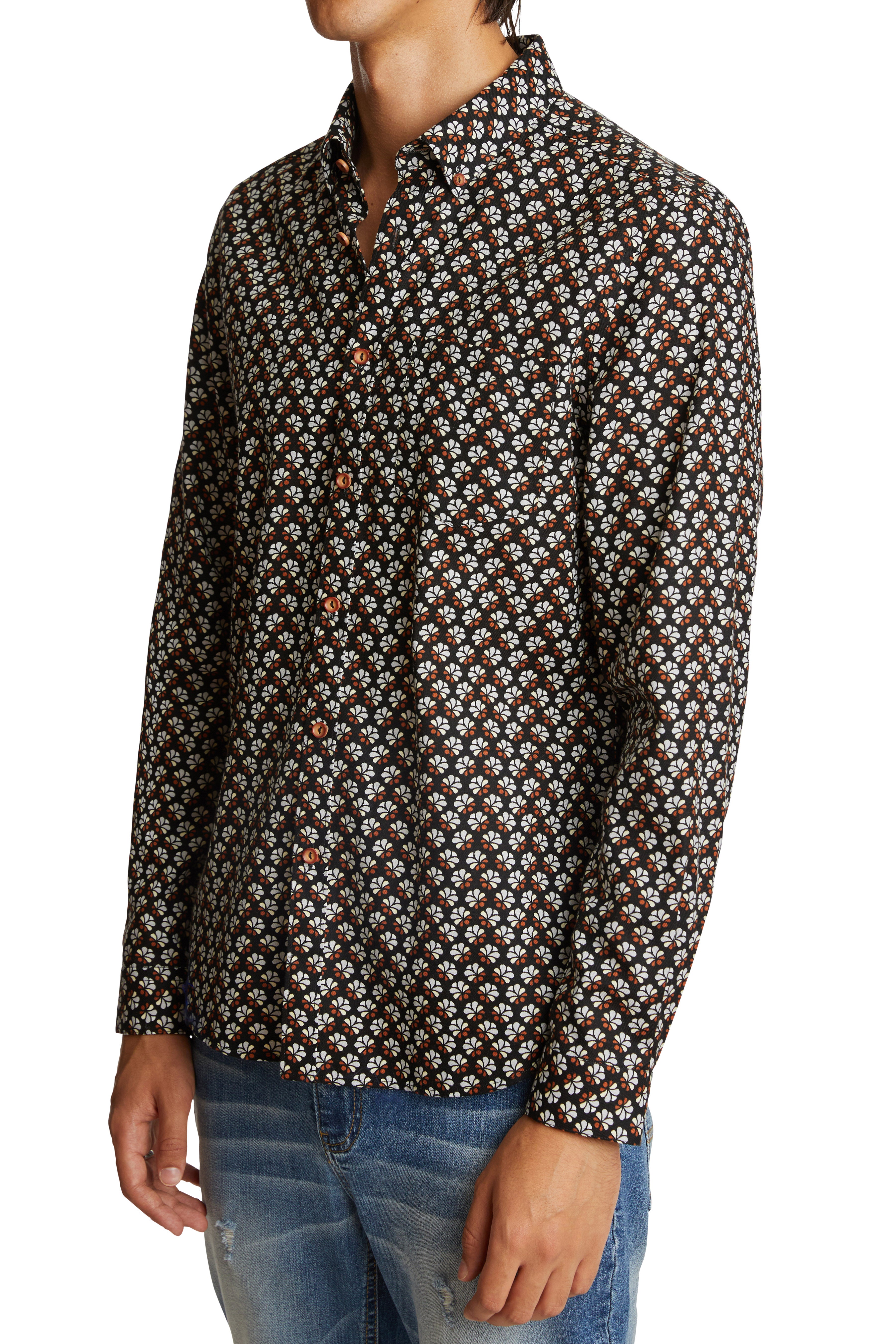 Brian Button Down Shirt - Blk Retro