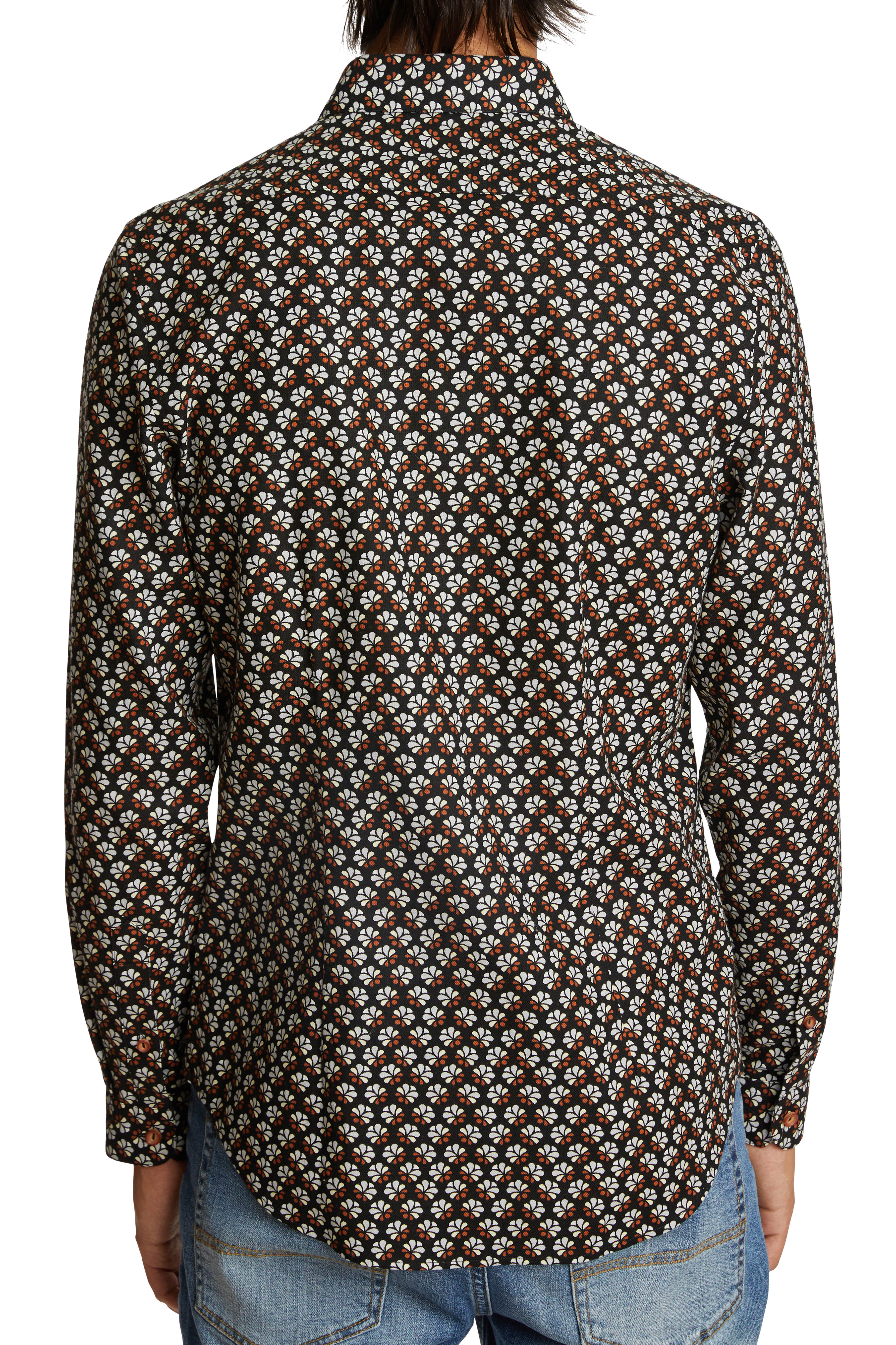 Brian Button Down Shirt - Blk Retro
