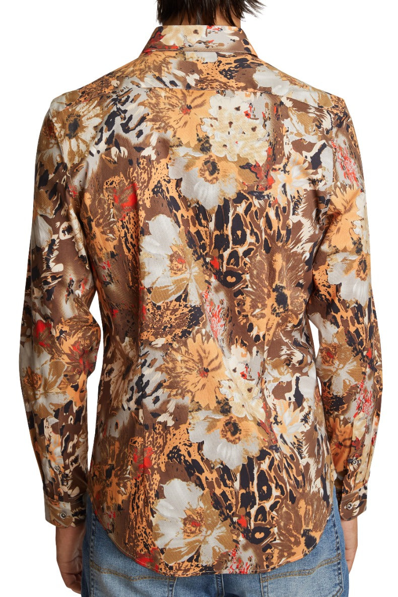 Samuel Spread Collar Shirt - Fall Blaze