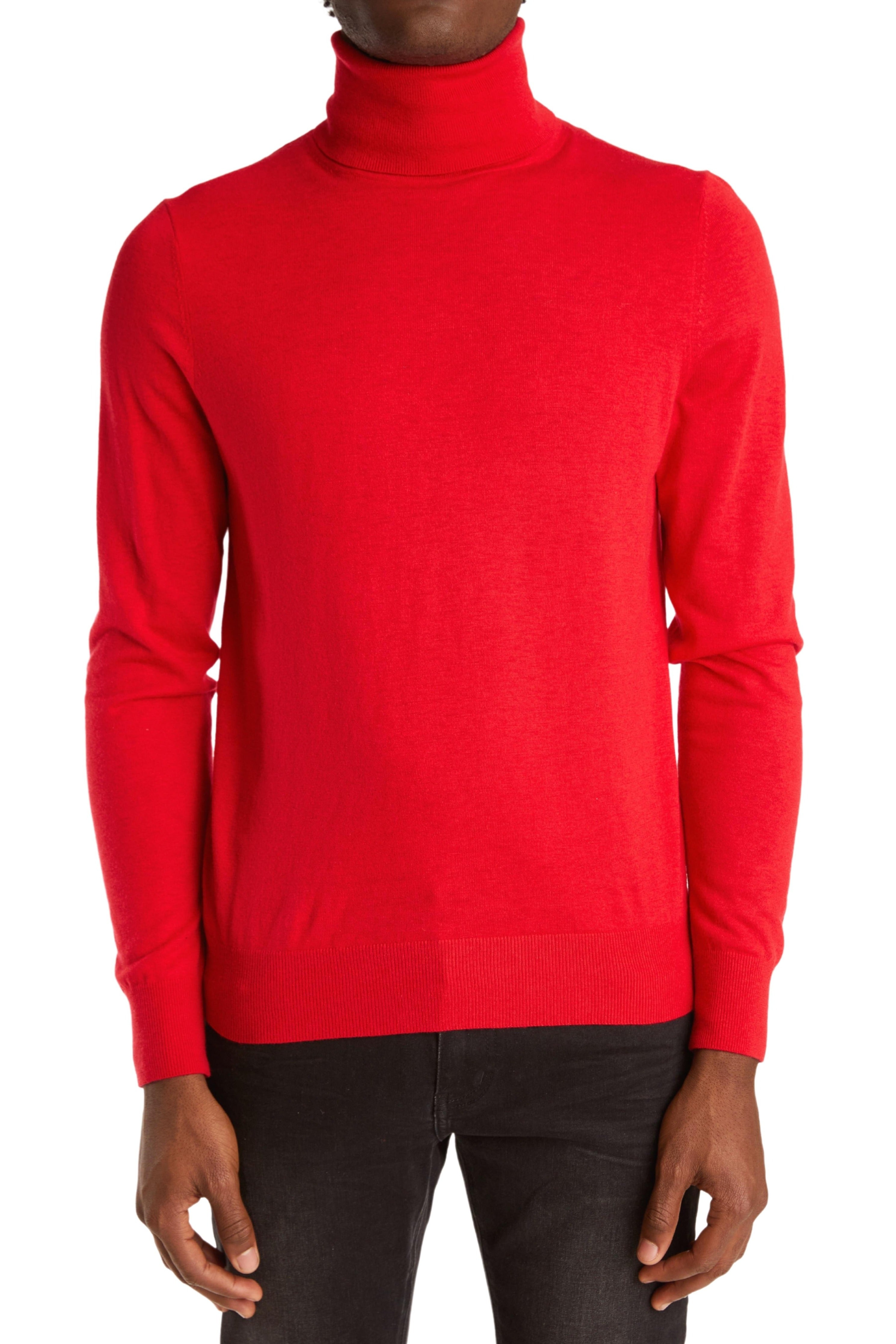 Fine Gauge Turtleneck - Red