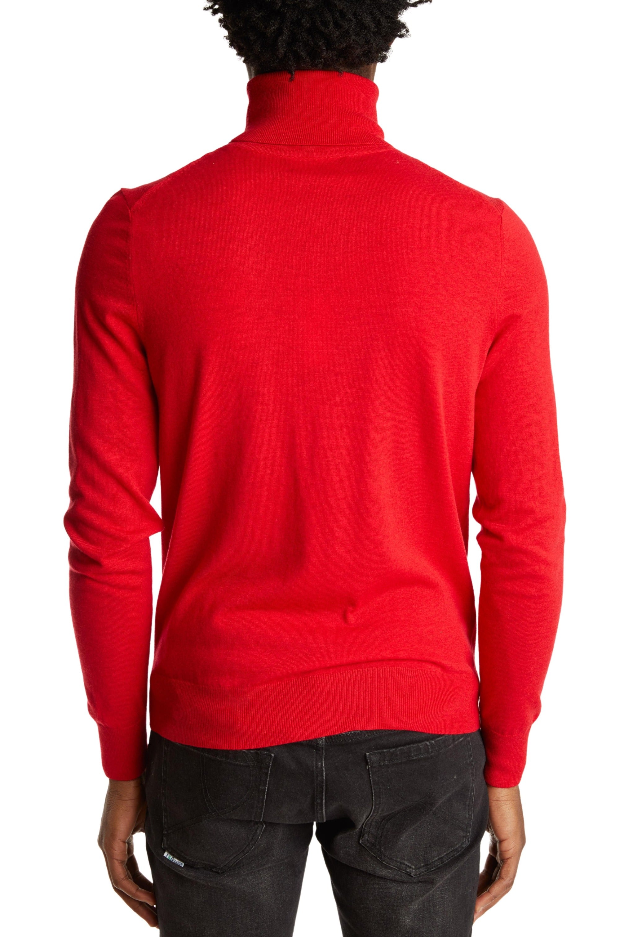 Fine Gauge Turtleneck - Red