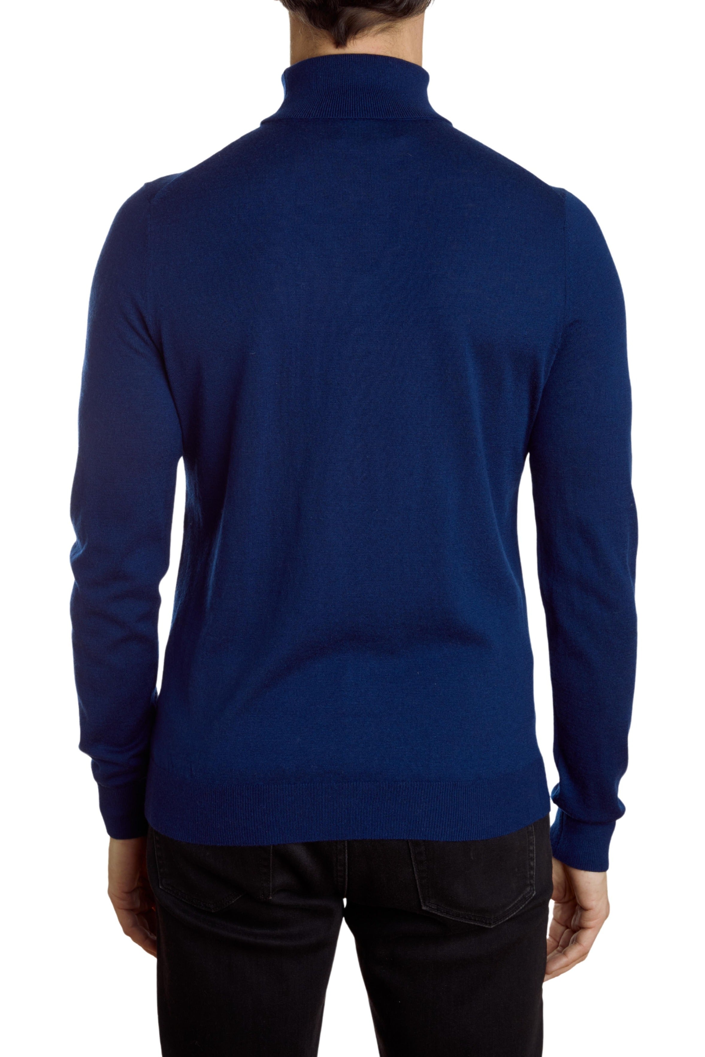 Fine Gauge Turtleneck - Sapphire